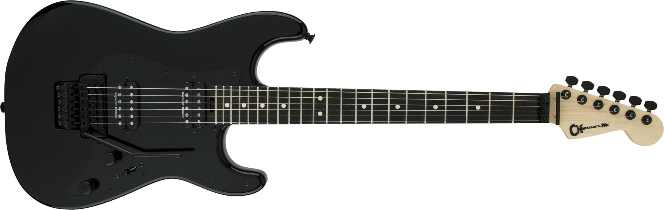 Charvel So-cal Style 1 Hh Fr E Pro-mod 2h Seymour Duncan Eb - Black - Guitarra eléctrica con forma de str. - Main picture