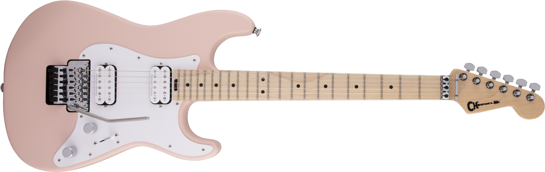 Charvel So-cal Style 1 Hh  Fr M Pro-mod 2h Seymour Duncan Mn - Satin Shell Pink - Guitarra eléctrica con forma de str. - Main picture