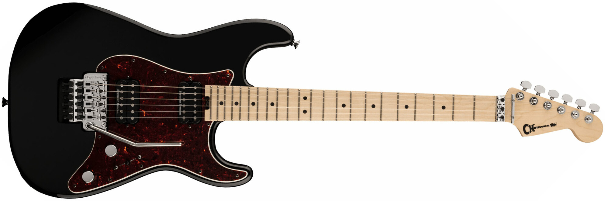Charvel So-cal Style 1 Hh Fr M Pro-mod 2h Seymour Duncan Mn - Gamera Black - Guitarra eléctrica con forma de str. - Main picture