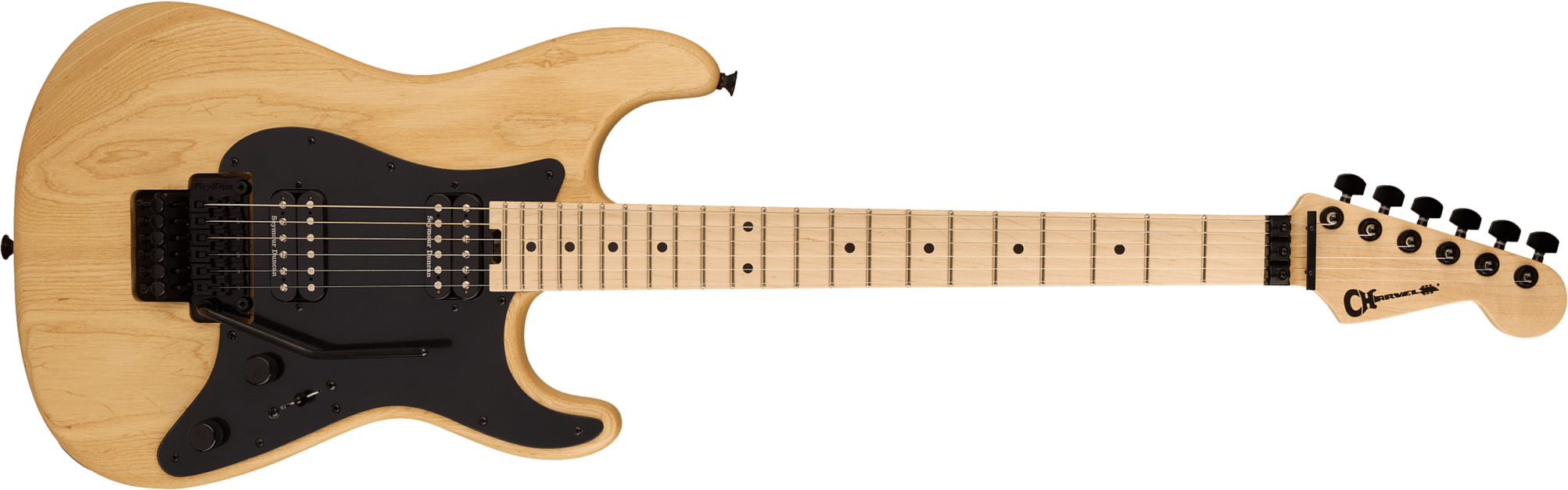 Charvel So-cal Style 1 Hh Fr M Pro-mod 2h Seymour Duncan Mn - Natural Ash - Guitarra eléctrica con forma de str. - Main picture