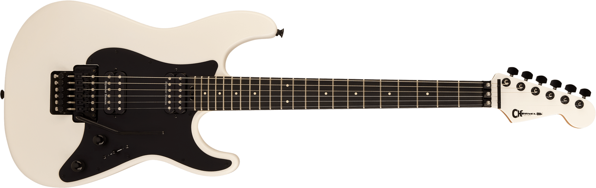 Charvel So-cal Style 1 Hh Fr Pro-mod Plus 2h Seymour Duncan Eb - Snow White - Guitarra eléctrica con forma de str. - Main picture