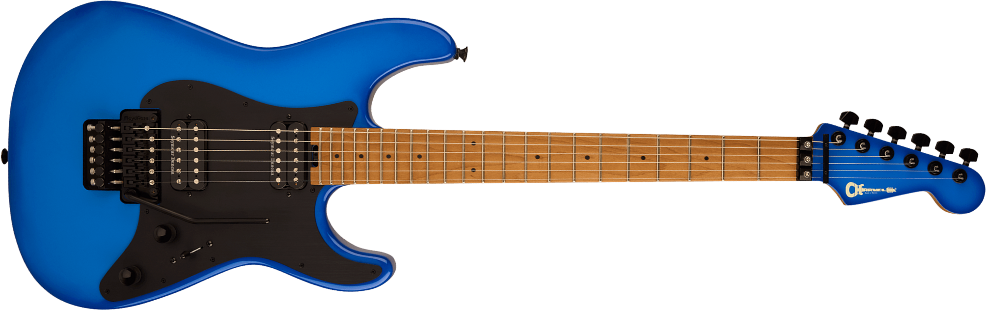 Charvel So-cal Style 1 Hh Fr Pro-mod Plus 2h Seymour Duncan Mn - Blue Burst - Guitarra eléctrica con forma de str. - Main picture