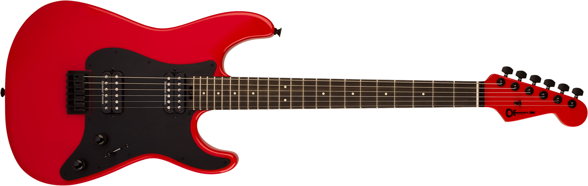 Charvel So-cal Style 1 Hh Pro-mod Plus 2h Seymour Duncan Eb - Ferrari Red - Guitarra eléctrica con forma de str. - Main picture