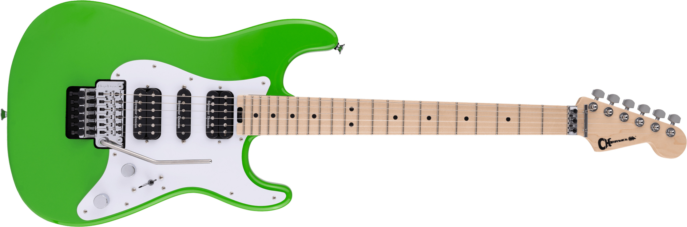 Charvel So-cal Style 1 Hsh  Fr M Pro-mod Seymour Duncan Mn - Slime Green - Guitarra eléctrica con forma de str. - Main picture