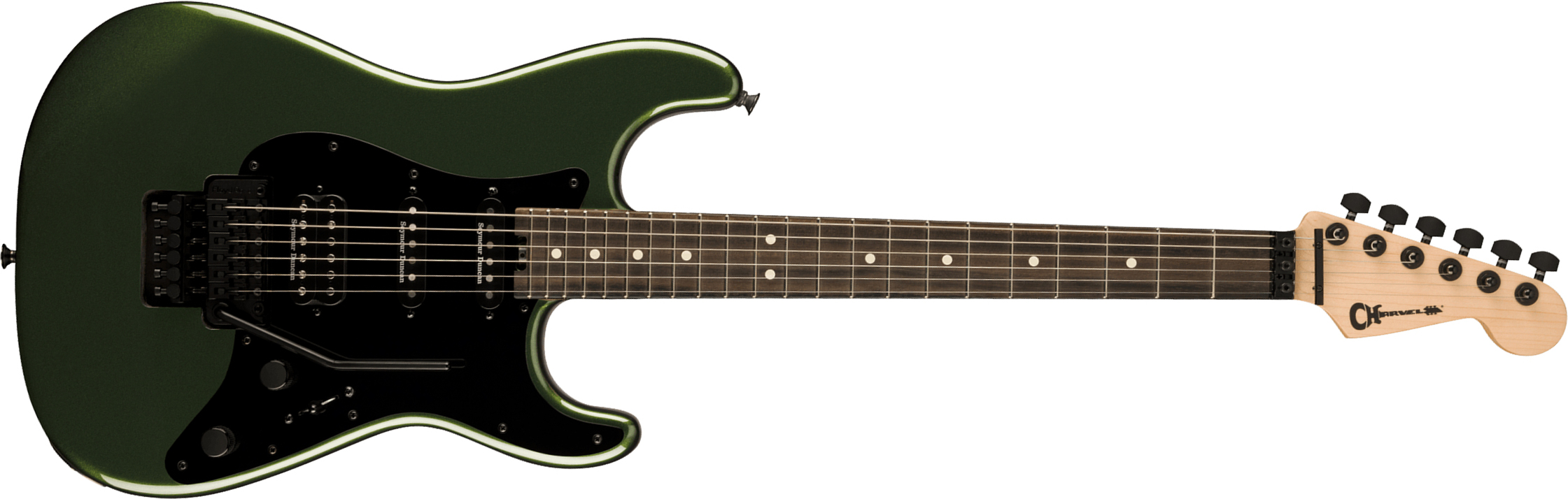 Charvel So-cal Style 1 Hss Fr E Pro-mod Seymour Duncan Eb - Lambo Green - Guitarra eléctrica con forma de str. - Main picture