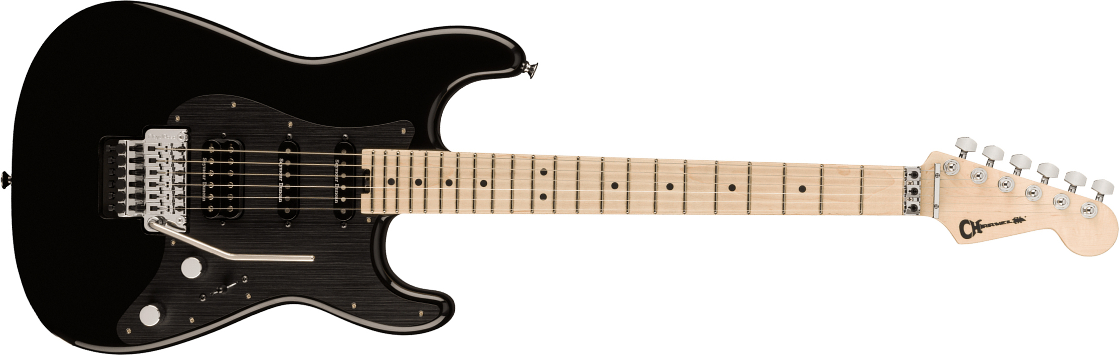 Charvel So-cal Style 1 Hss Fr M Pro-mod Seymour Duncan Mn - Gloss Black - Guitarra eléctrica con forma de str. - Main picture