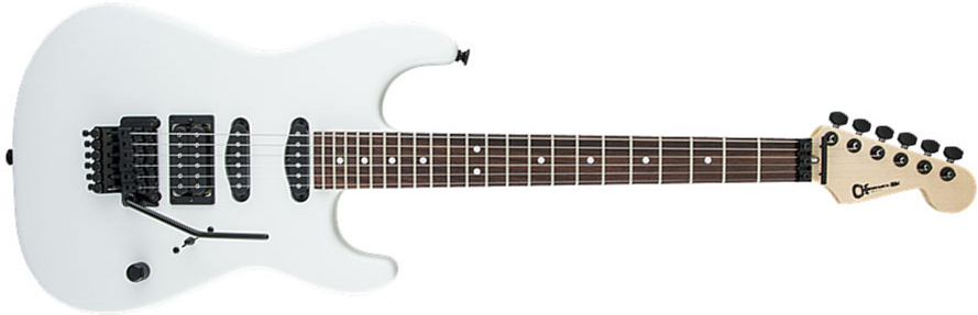 Charvel Usa Select San Dimas Style 1 Hss Fr Rw - Snow Blind Satin - Guitarra eléctrica con forma de str. - Main picture