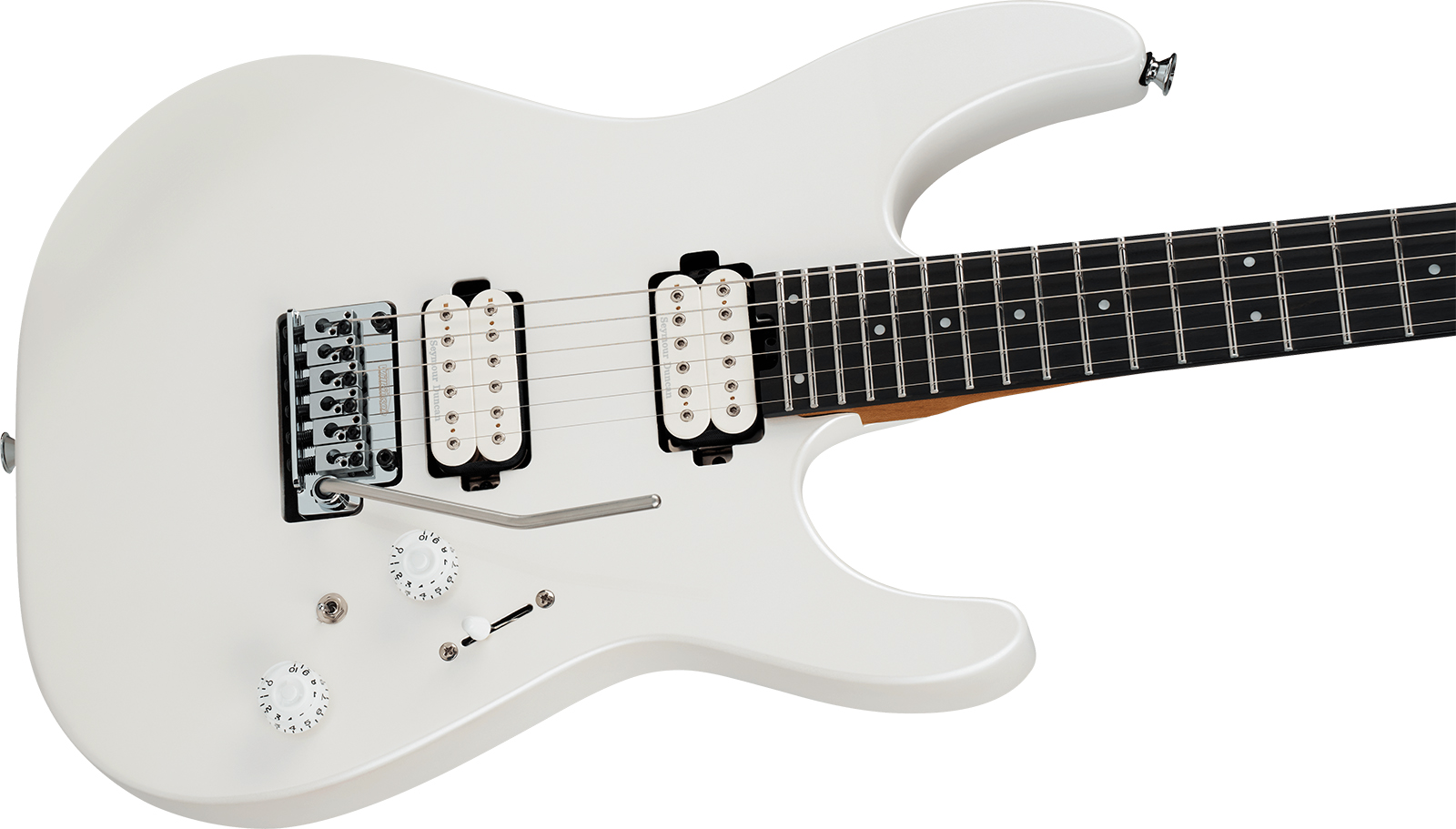 Charvel Dinky Dk24 Hh 2pt Eb Pro-mod Plus 2h Seymour Duncan Trem Eb - Celestial Silk - Guitarra eléctrica con forma de str. - Variation 2