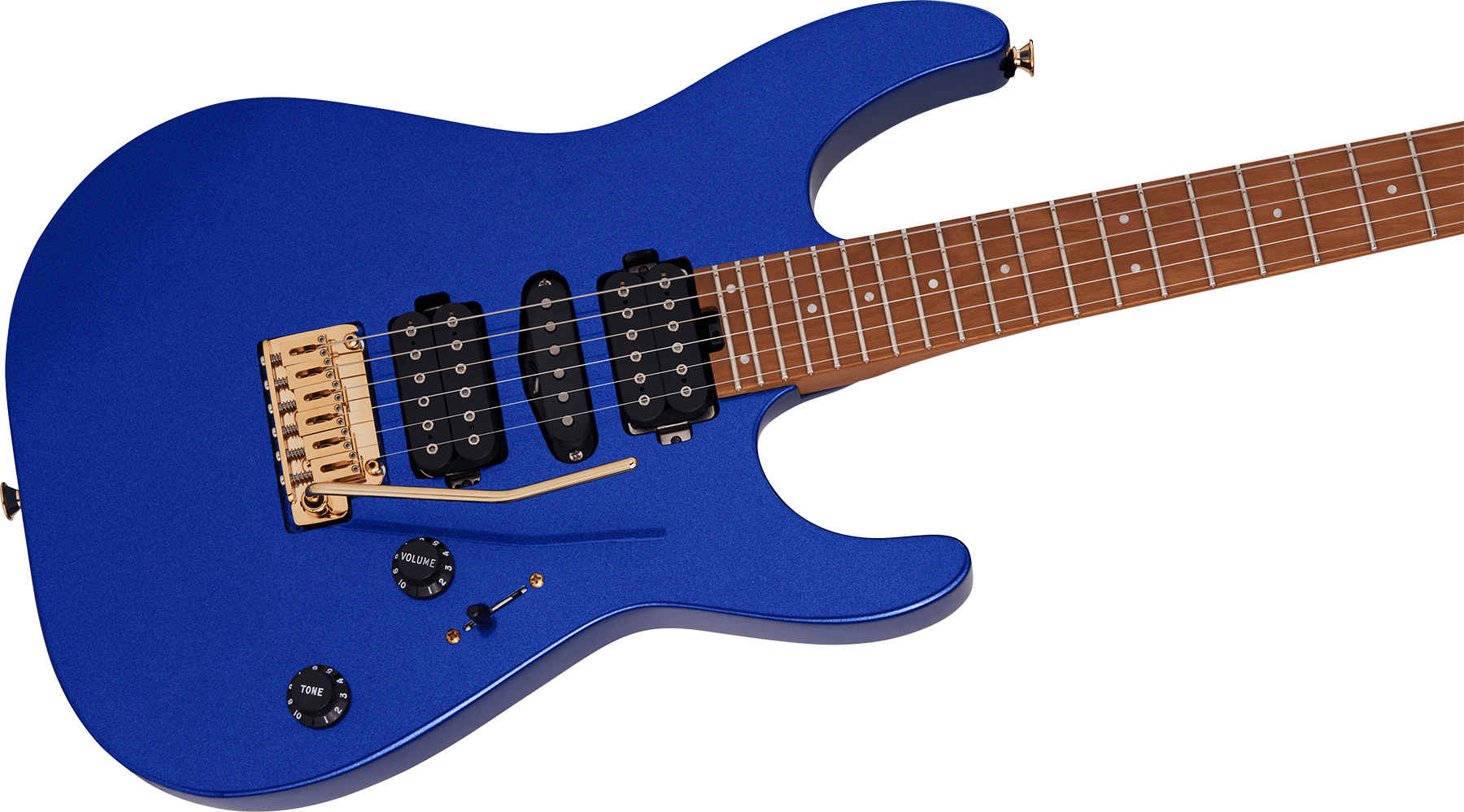 Charvel Dinky Dk24 Hsh 2pt Cm Pro-mod Seymour Duncan Trem Mn - Mystic Blue - Guitarra eléctrica con forma de str. - Variation 2