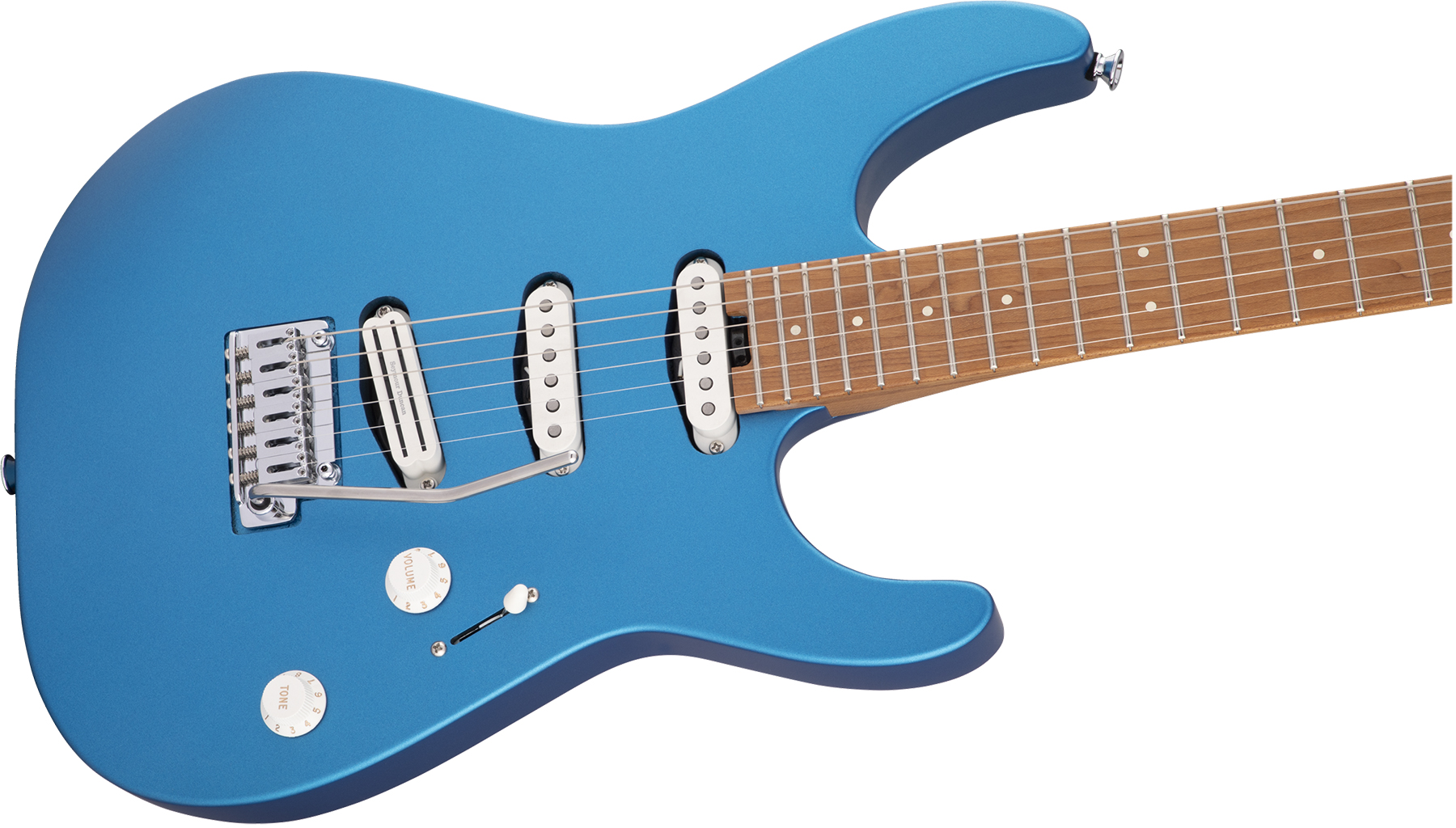 Charvel Dinky Dk22 Sss 2pt Cm Pro-mod 3s Seymour Duncan Mn - Electric Blue - Guitarra electrica metalica - Variation 2