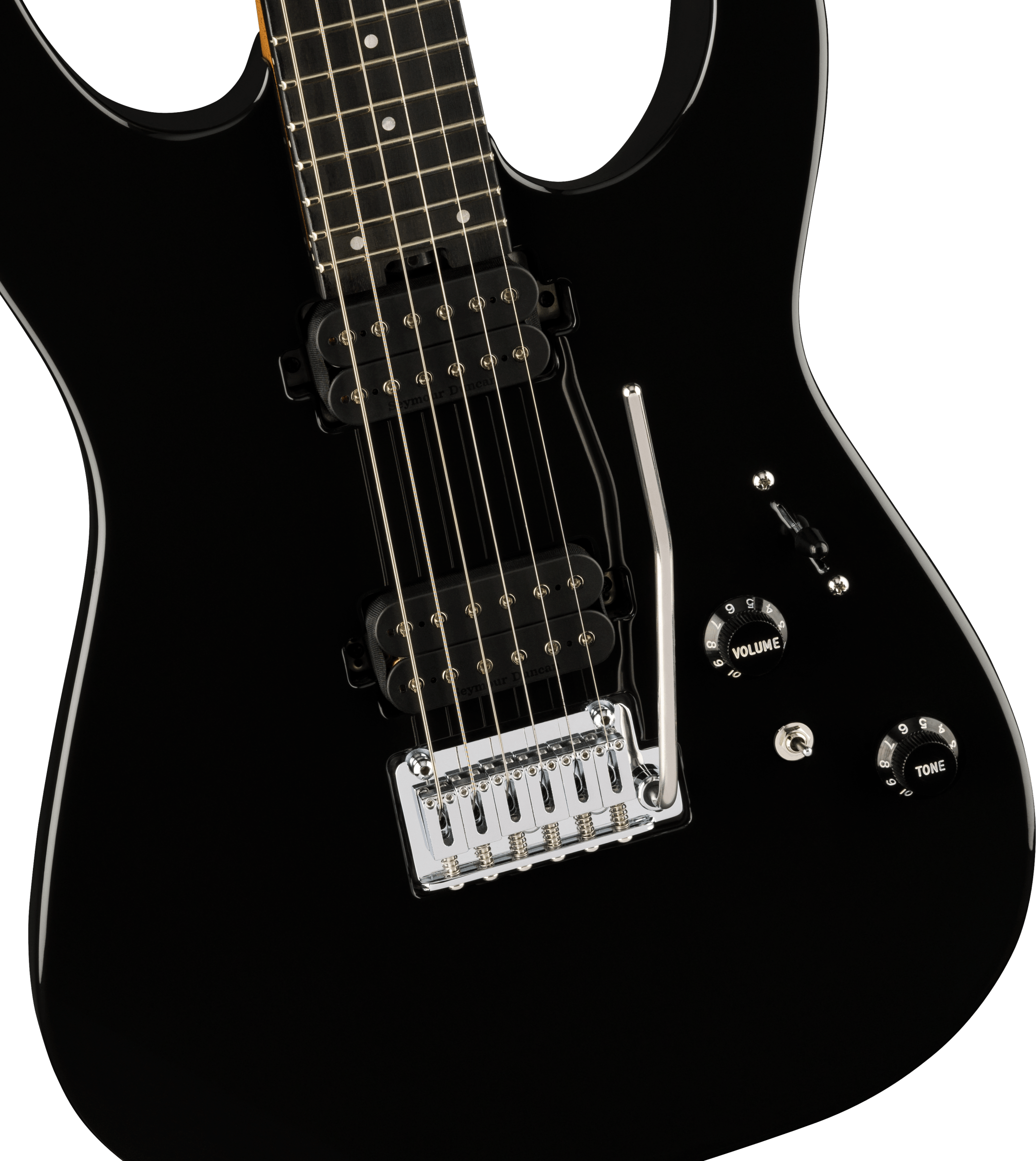 Charvel Dk24 Pro-mod 2pt Hh Eb - Gloss Black - Guitarra eléctrica con forma de str. - Variation 2