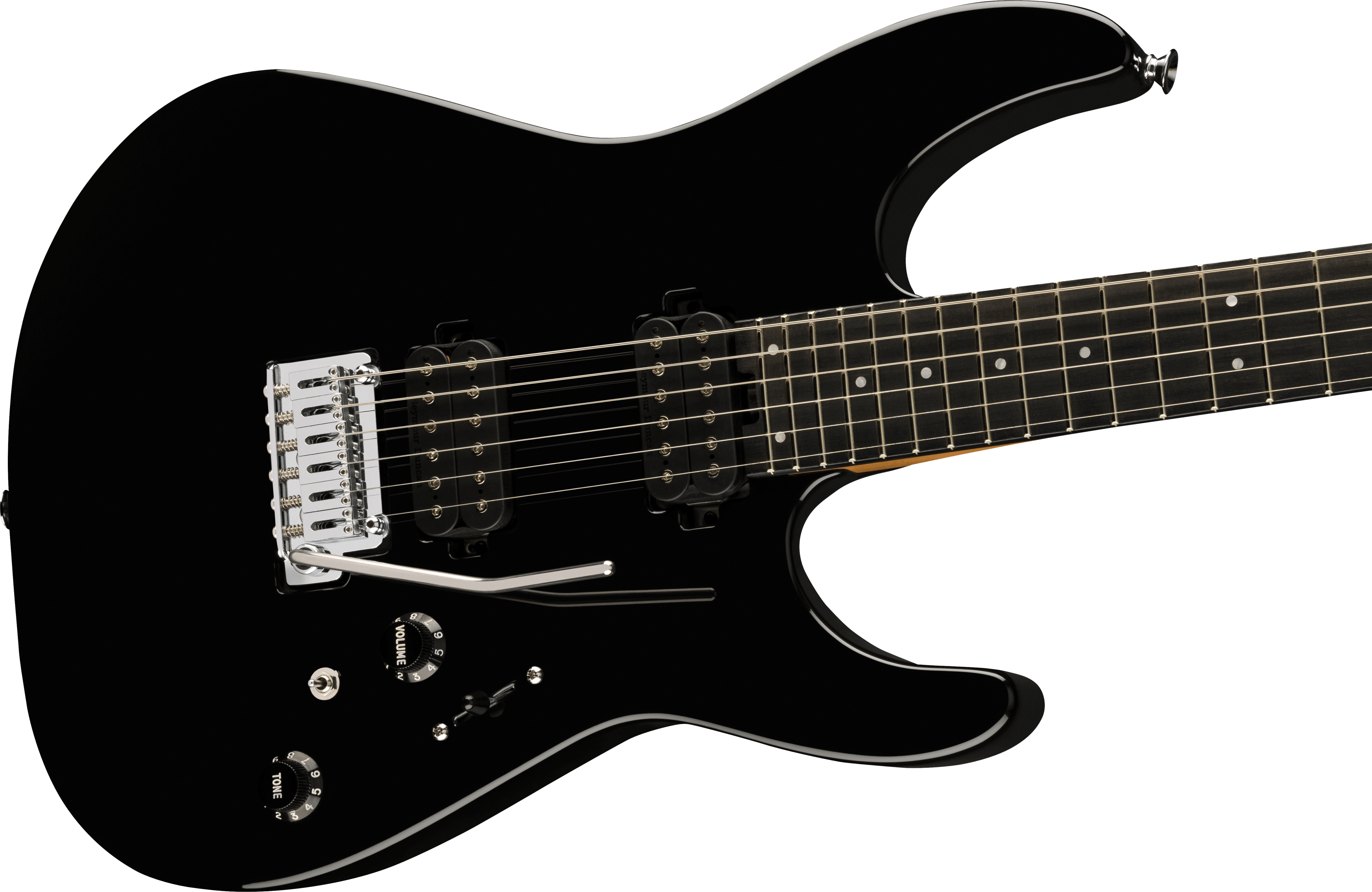 Charvel Dk24 Pro-mod 2pt Hh Eb - Gloss Black - Guitarra eléctrica con forma de str. - Variation 3