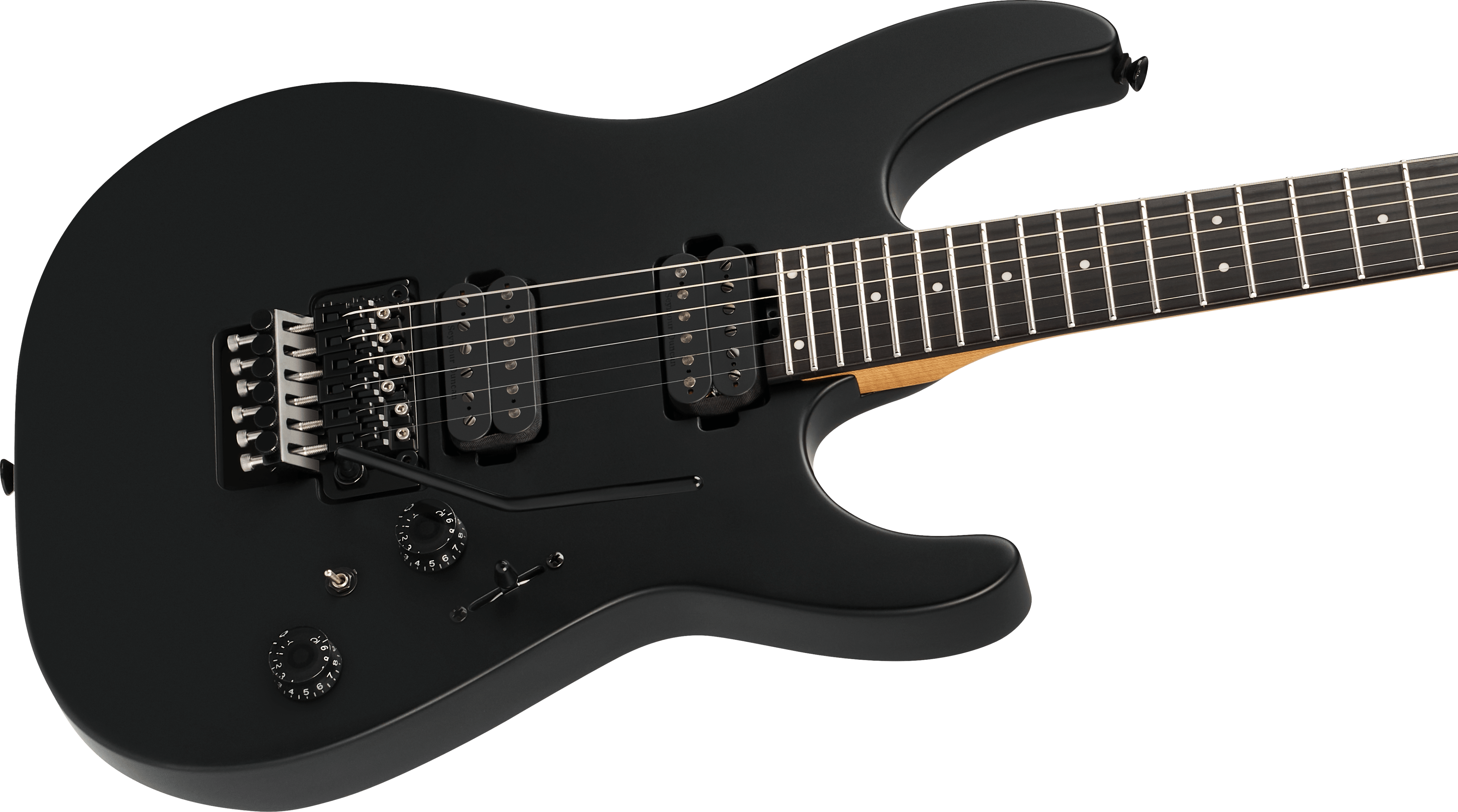 Charvel Dk24 Pro Mod Dinky Plus Hh Fr Eb - Satin Black - Guitarra eléctrica con forma de str. - Variation 3