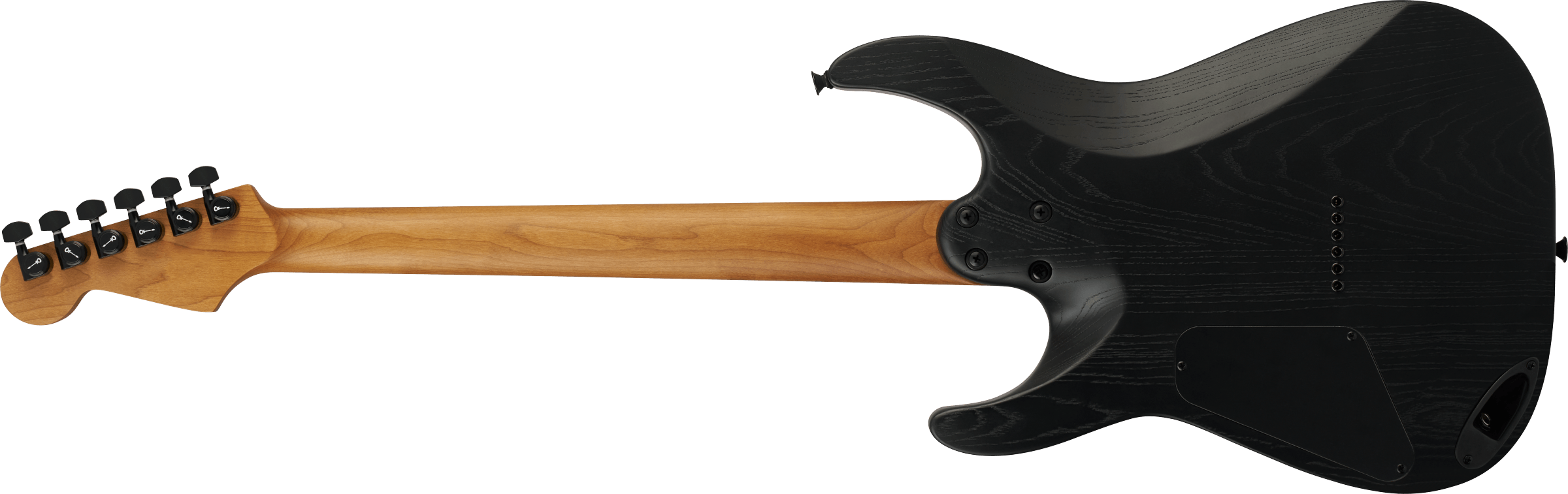 Charvel Dk24 Pro Mod Dinky Qm Plus Ht Hh Eb - Black Ash - Guitarra eléctrica con forma de str. - Variation 1