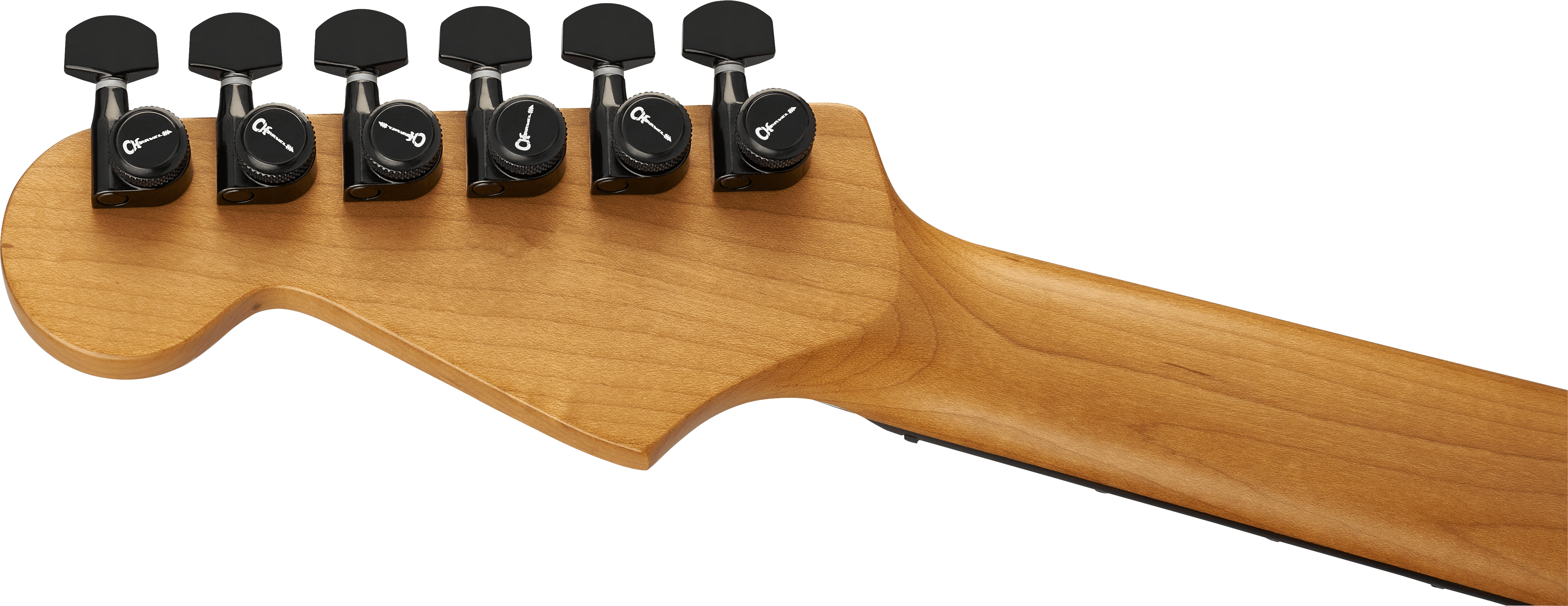 Charvel Dk24 Pro Mod Dinky Qm Plus Ht Hh Eb - Creme White - Guitarra eléctrica con forma de str. - Variation 5