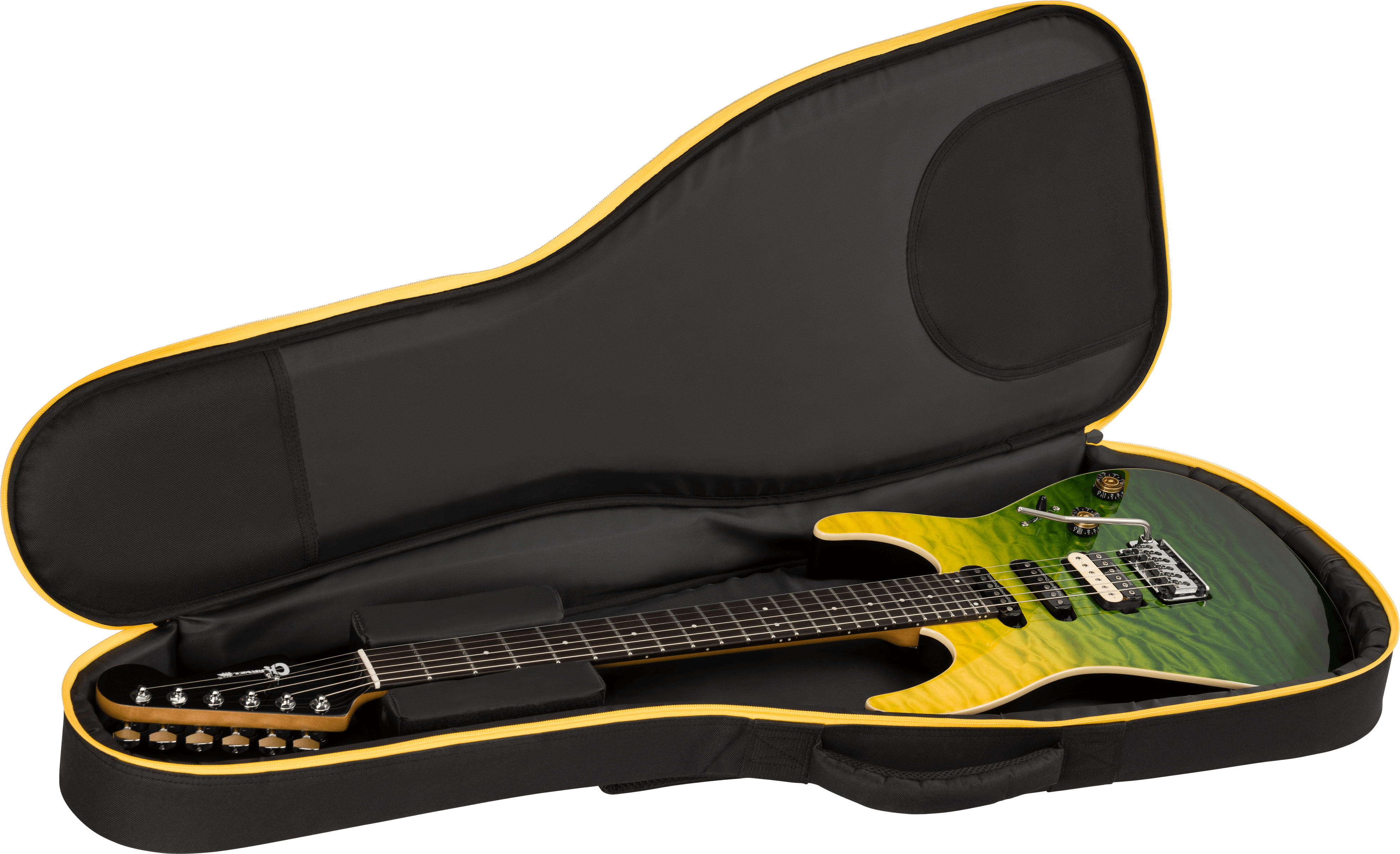 Charvel Dk24 Pro Mod Dinky Qm Plus Trem Hss Eb - Zombie Fade - Guitarra eléctrica con forma de str. - Variation 2