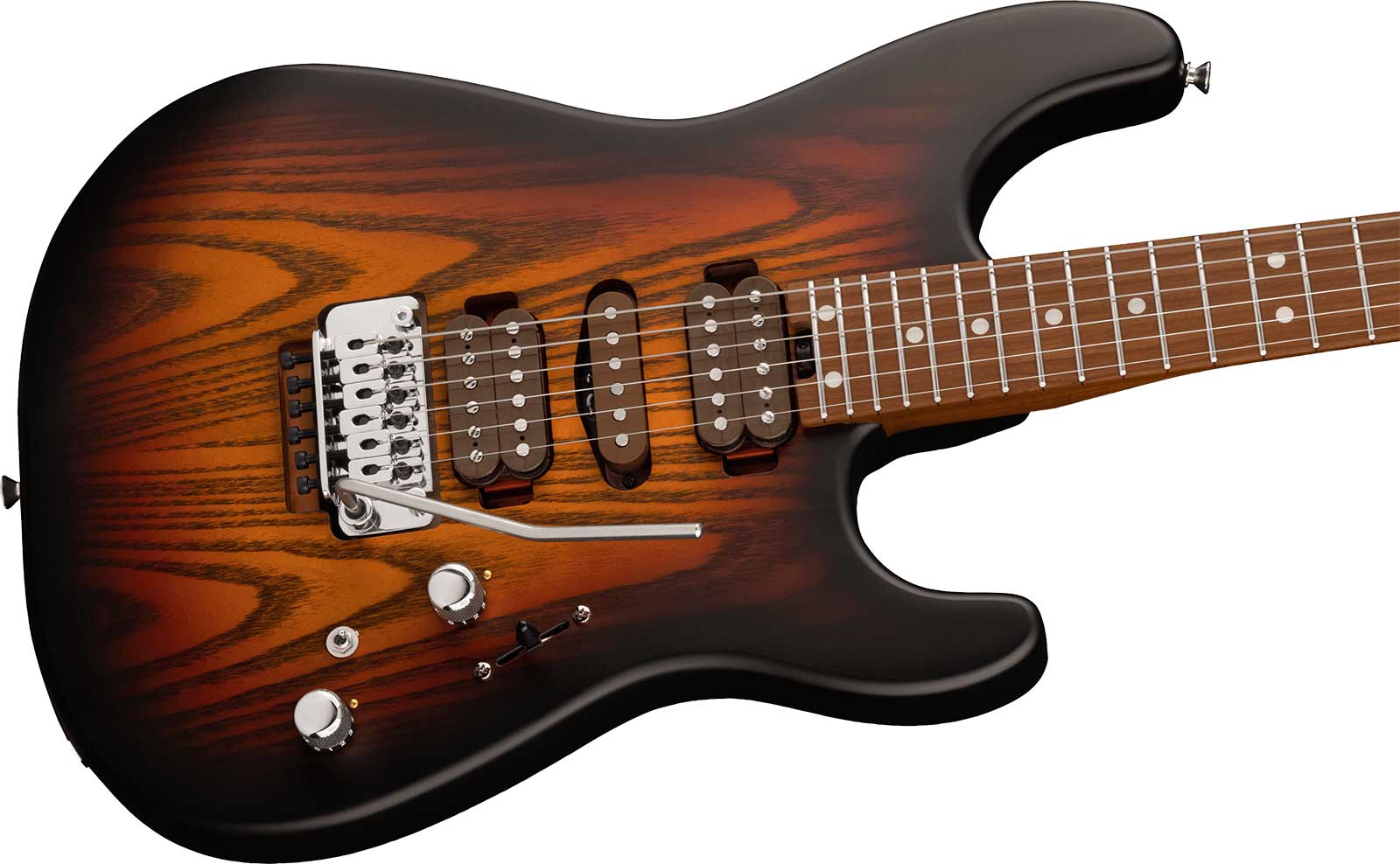Charvel Guthrie Govan San Dimas Sd24 Cm Mj Jap Hsh Trem Mn - Three-tone Sunburst - Guitarra eléctrica con forma de str. - Variation 2