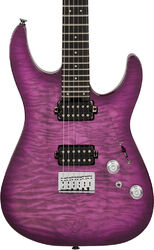 Guitarra eléctrica con forma de str. Charvel Pro-Mod Plus DK24 HH HT EB QM - Violet Radiance