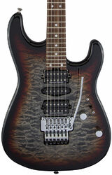 Guitarra eléctrica con forma de str. Charvel MJ San Dimas Style 1 HSH FR PF QM (Japan) - Midnight glow