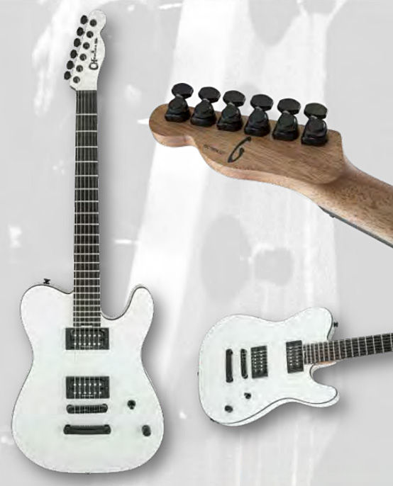 Charvel Joe Duplantier Pro-mod Style 2 Signature - Satin White - Guitarra eléctrica con forma de tel - Variation 2