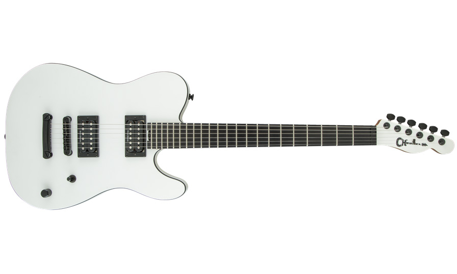 Charvel Joe Duplantier Pro-mod Style 2 Signature - Satin White - Guitarra eléctrica con forma de tel - Variation 3
