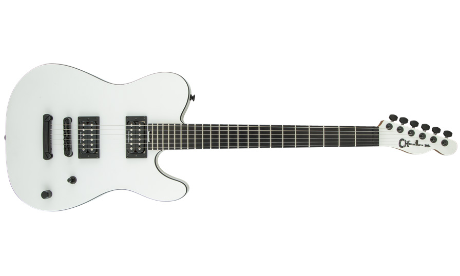 Charvel Joe Duplantier Pro-mod Style 2 Signature - Satin White - Guitarra eléctrica con forma de tel - Variation 3