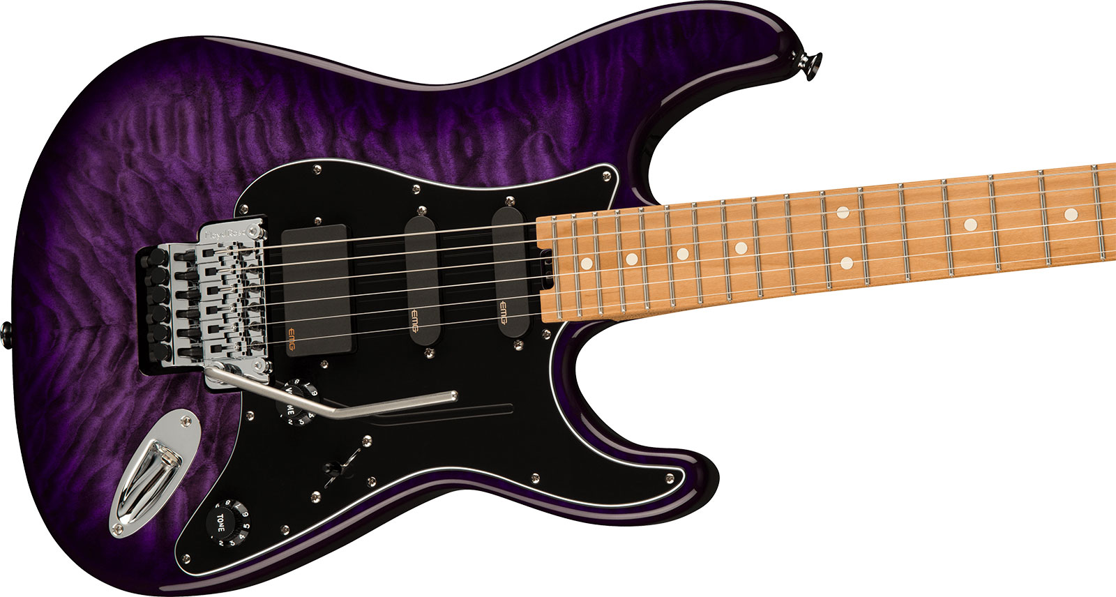 Charvel Marco Sfogli So Cal Style 1 Pro Mod Signature Hss Emg Fr Mn - Transparent Purple Burst - Guitarra eléctrica de autor - Variation 2
