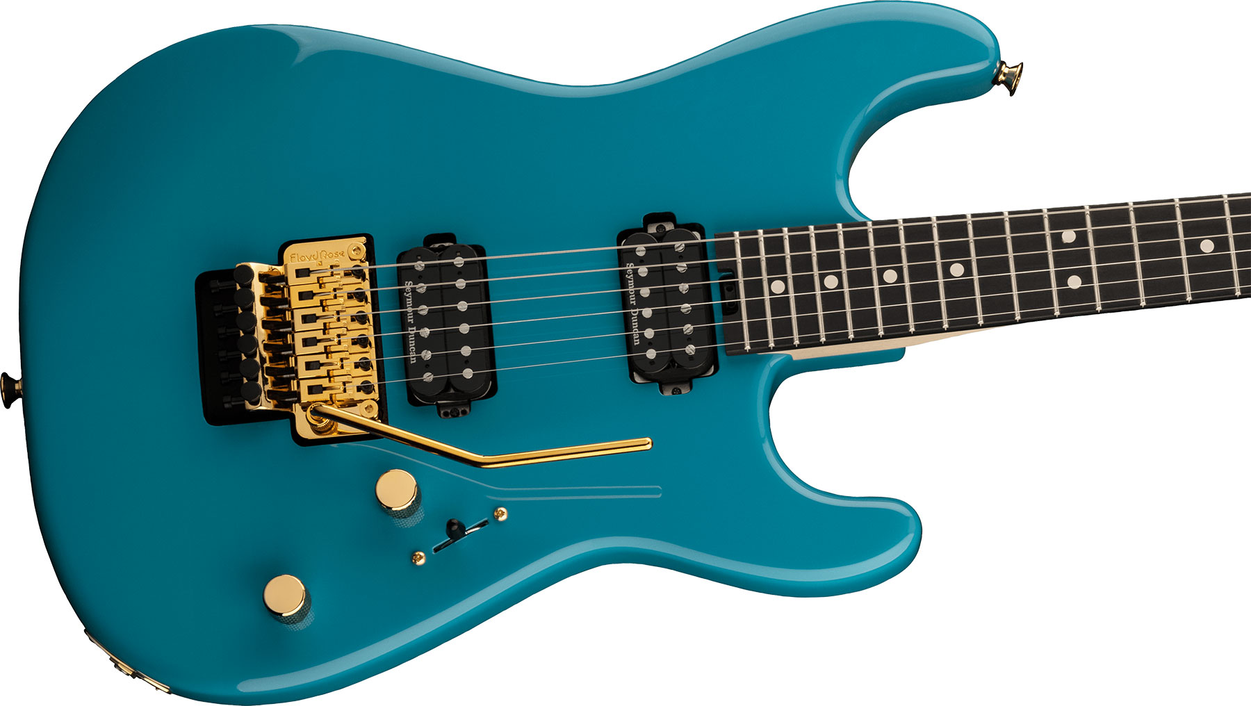 Charvel San Dimas Style 1 Hh Fr E Pro-mod Seymour Duncan Eb - Miami Blue - Guitarra eléctrica con forma de str. - Variation 2