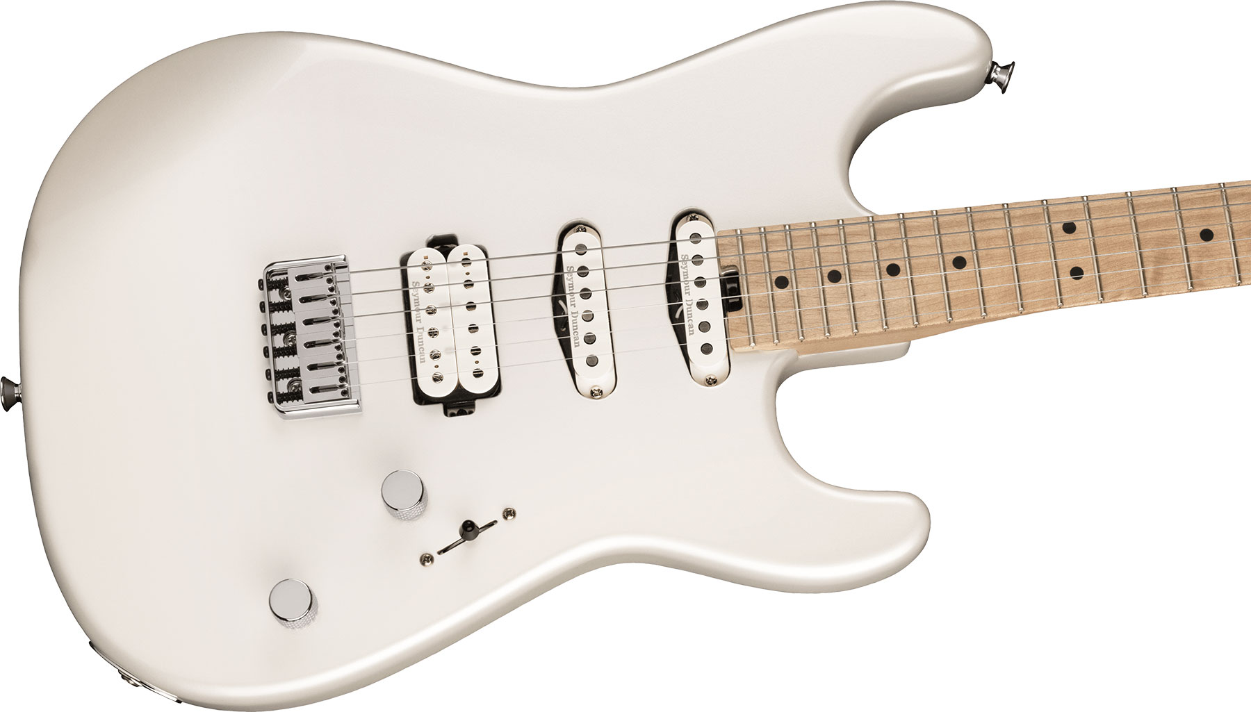 Charvel San Dimas Style 1 Hss Ht M Pro-mod Seymour Duncan Mn - Platinum Pearl - Guitarra eléctrica con forma de str. - Variation 2