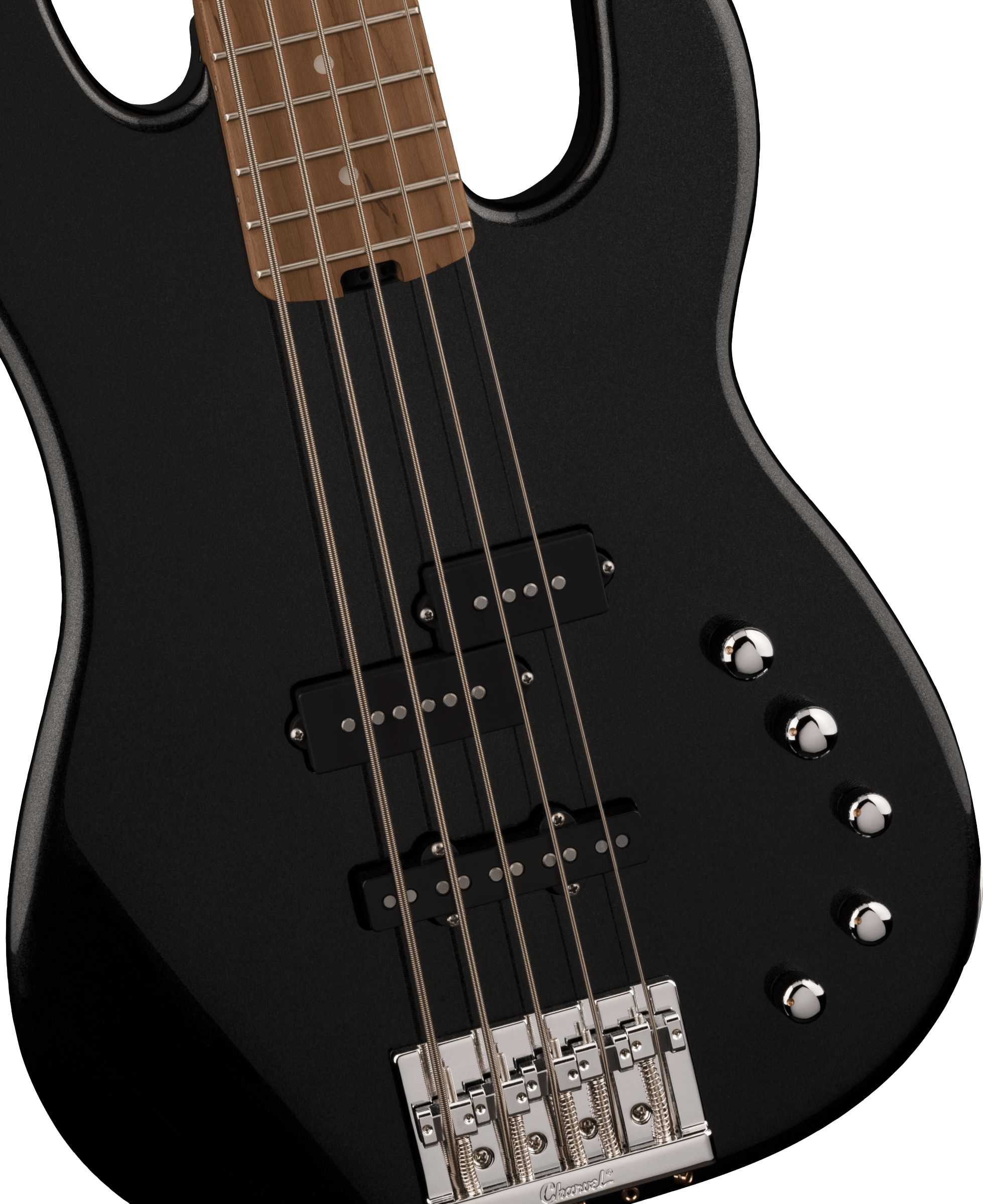 Charvel Pro Mod San Dimas Bass Pj V Mn - Metallic Black - Bajo eléctrico de cuerpo sólido - Variation 3