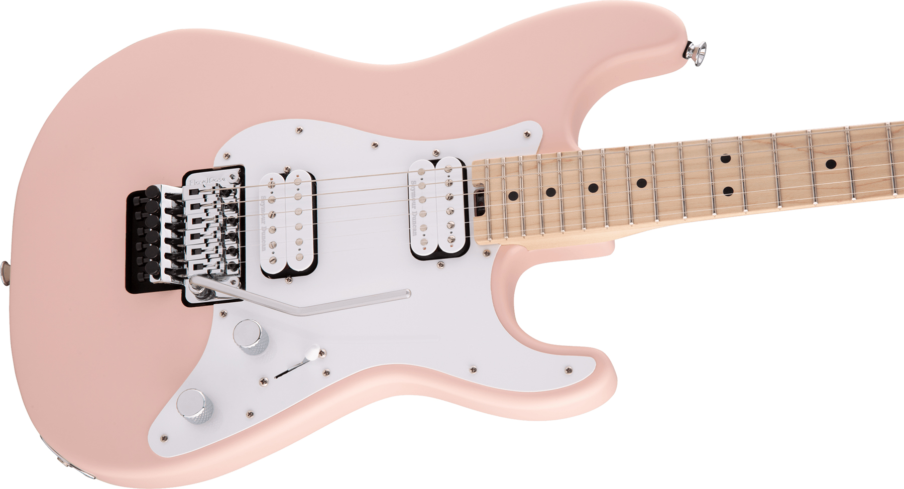 Charvel So-cal Style 1 Hh  Fr M Pro-mod 2h Seymour Duncan Mn - Satin Shell Pink - Guitarra eléctrica con forma de str. - Variation 2