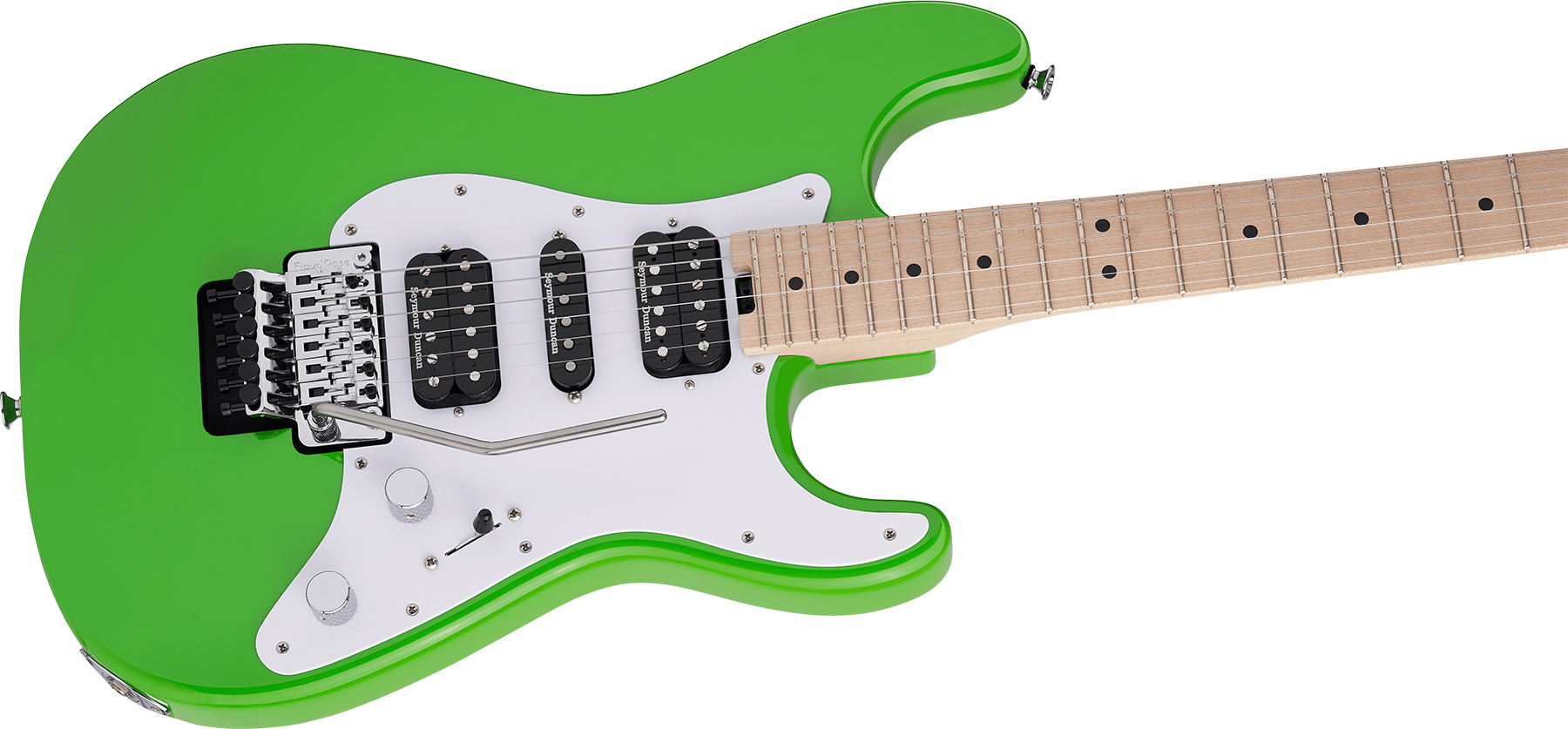 Charvel So-cal Style 1 Hsh  Fr M Pro-mod Seymour Duncan Mn - Slime Green - Guitarra eléctrica con forma de str. - Variation 2