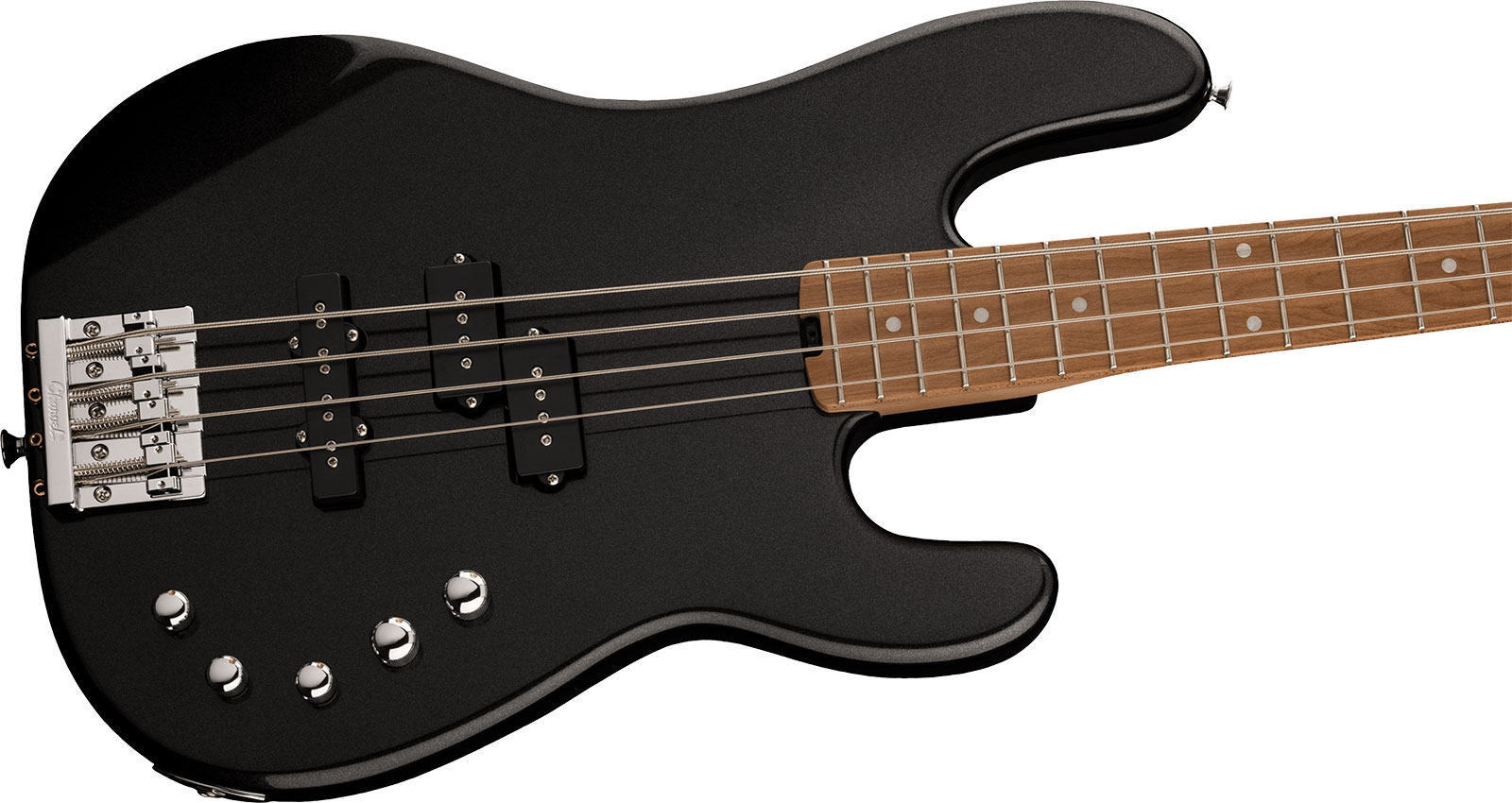 Charvel San Dimas Bass Pj Iv Pro-mod Mex 4c Active Mn - Metallic Black - Bajo eléctrico de cuerpo sólido - Variation 2