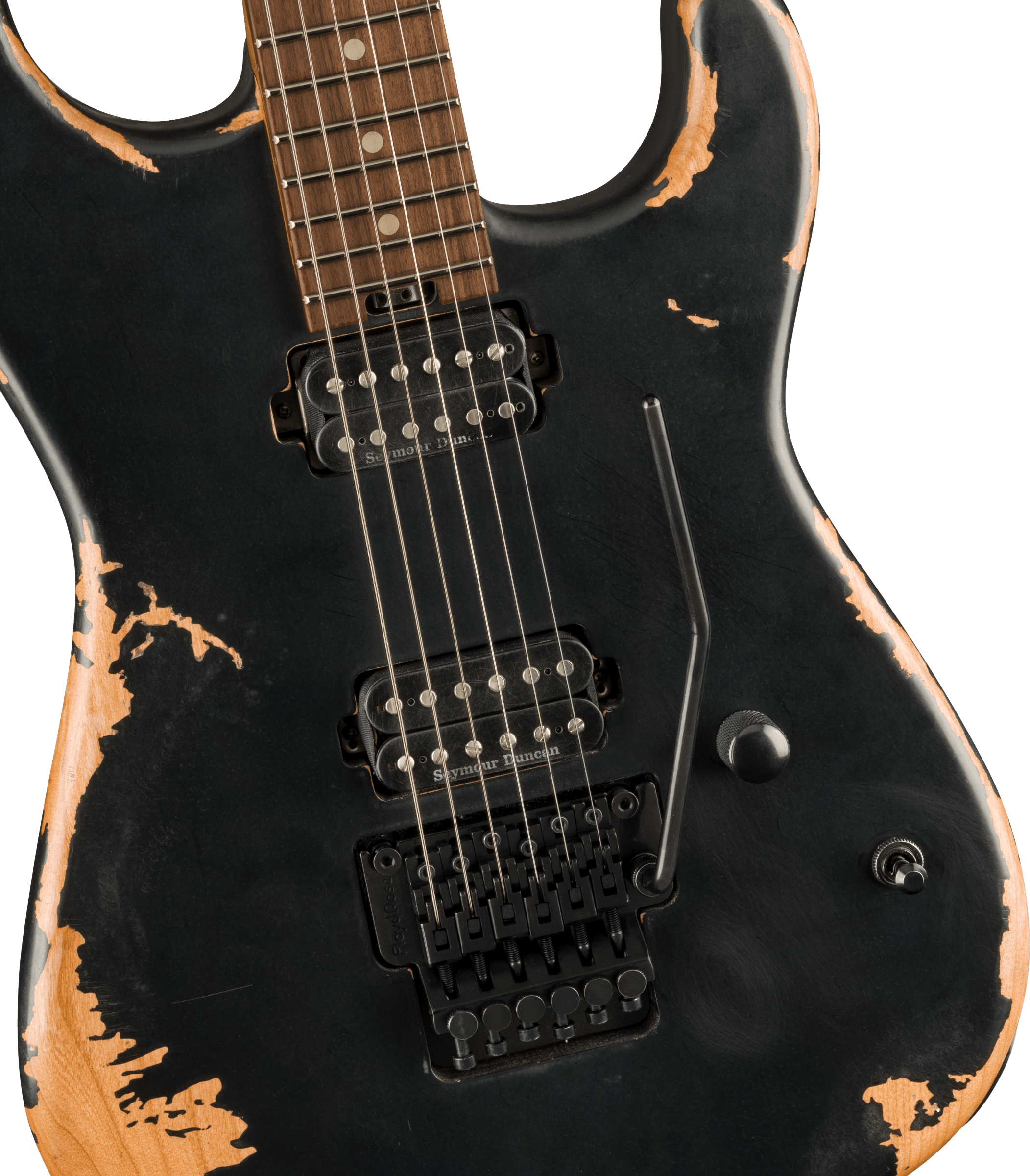 Charvel San Dimas Pro-mod Relic Style 1 Hh Fr E Pf - Weathered Black - Guitarra eléctrica con forma de str. - Variation 2