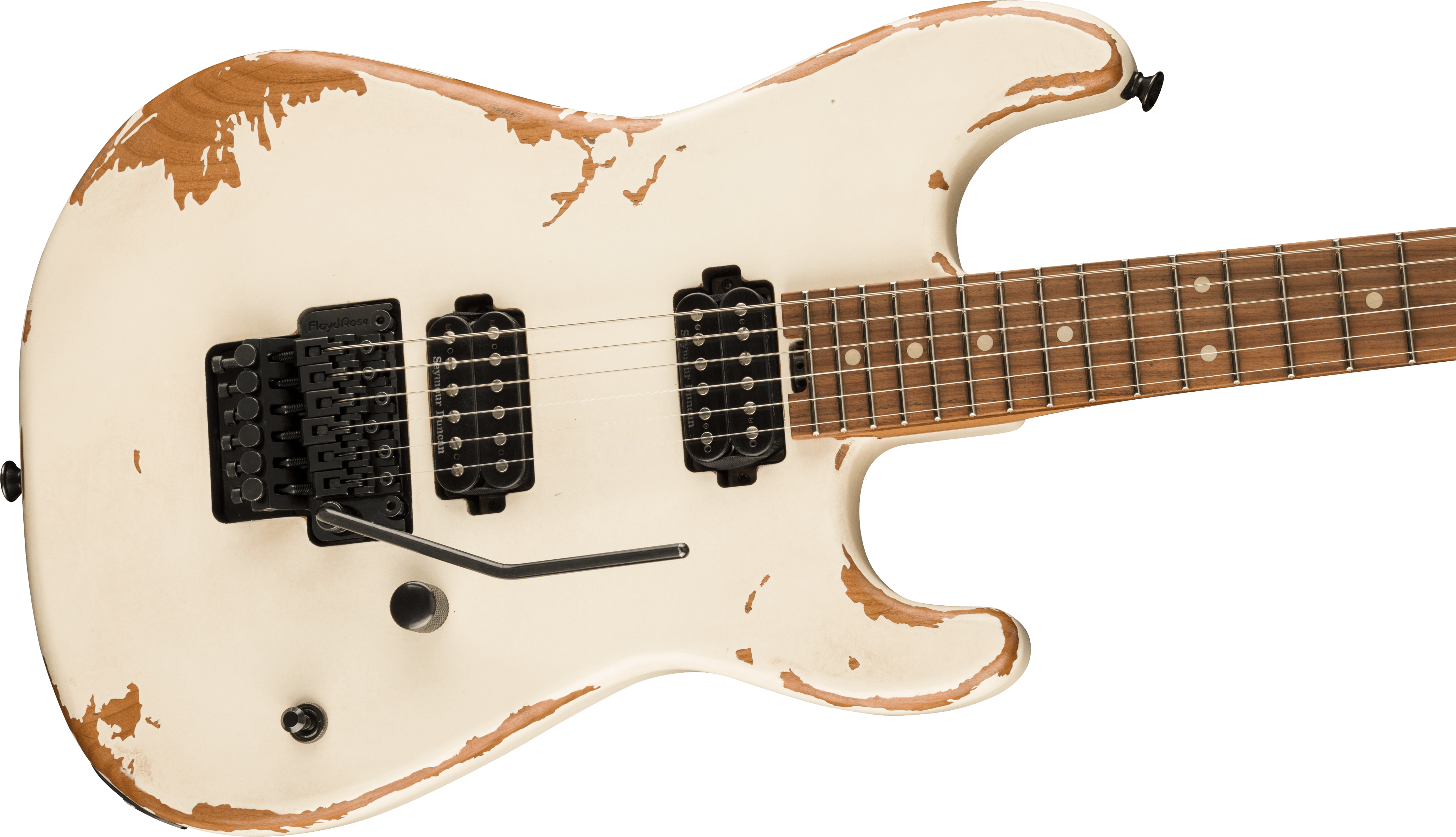 Charvel San Dimas Pro-mod Relic Style 1 Hh Fr E Pf - Weathered White - Guitarra eléctrica con forma de str. - Variation 3
