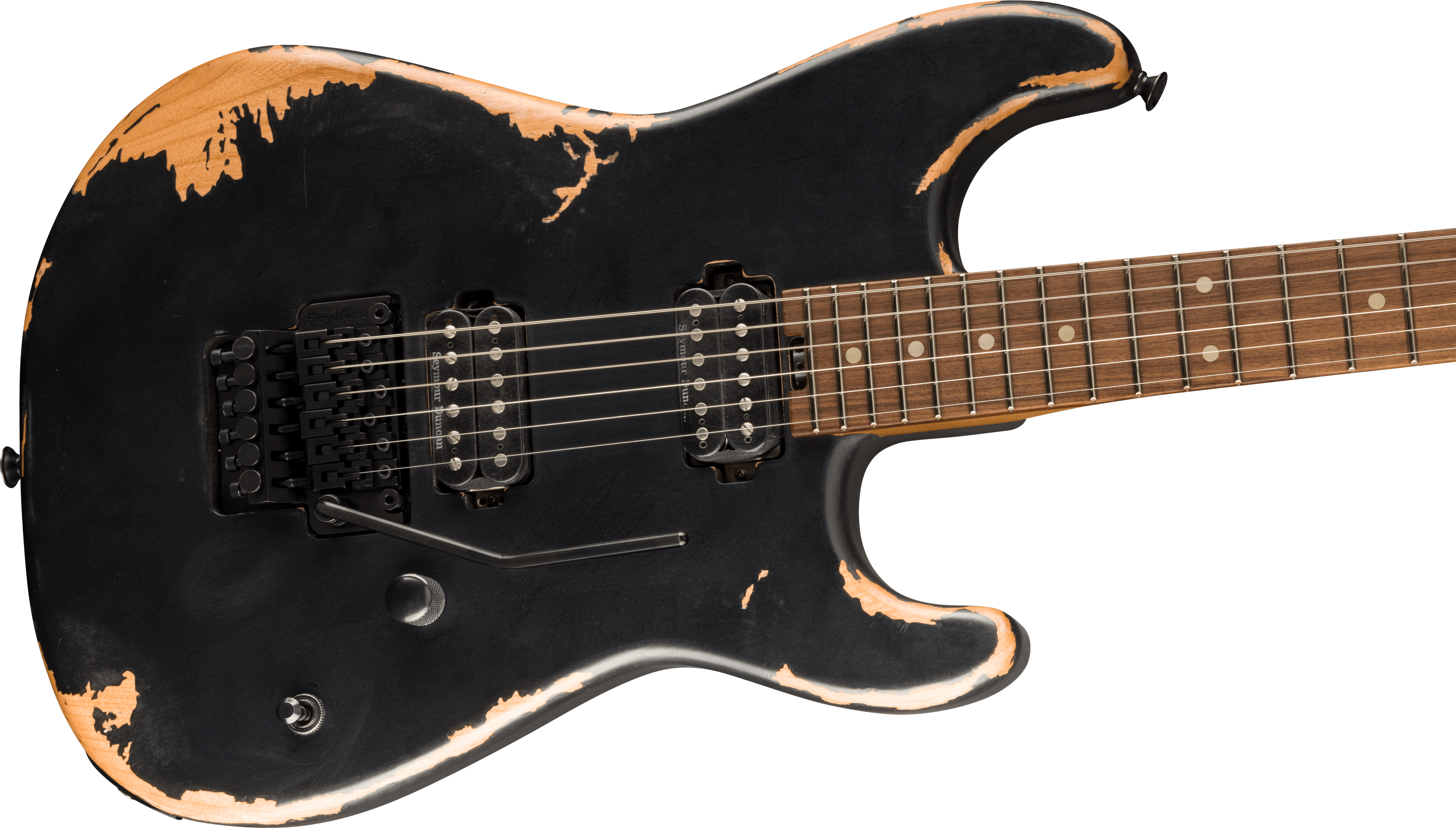 Charvel San Dimas Pro-mod Relic Style 1 Hh Fr E Pf - Weathered Black - Guitarra eléctrica con forma de str. - Variation 3