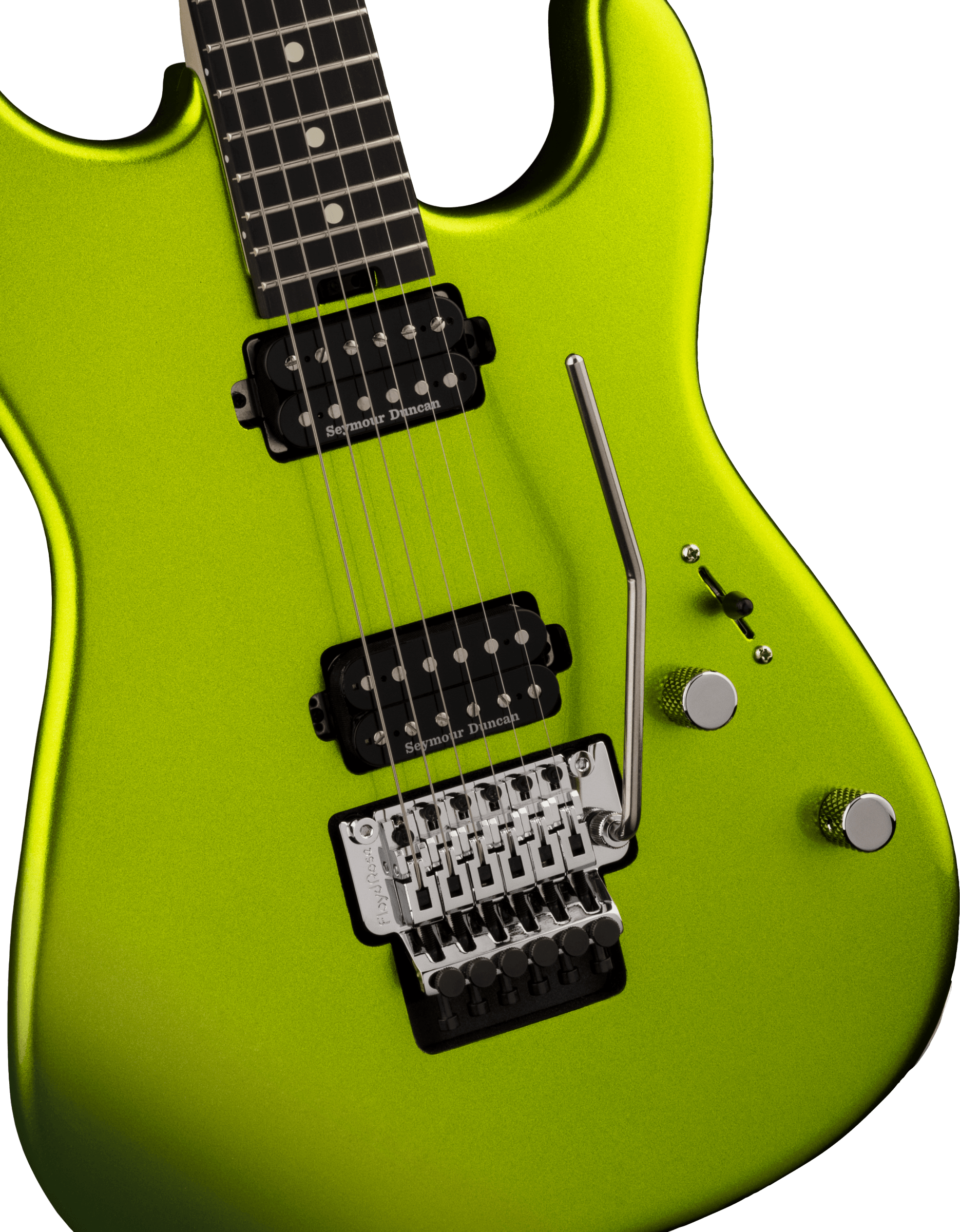 Charvel San Dimas Style 1 Hh Fr E Pro-mod Seymour Duncan Eb - Lime Green Metallic - Guitarra eléctrica con forma de str. - Variation 2