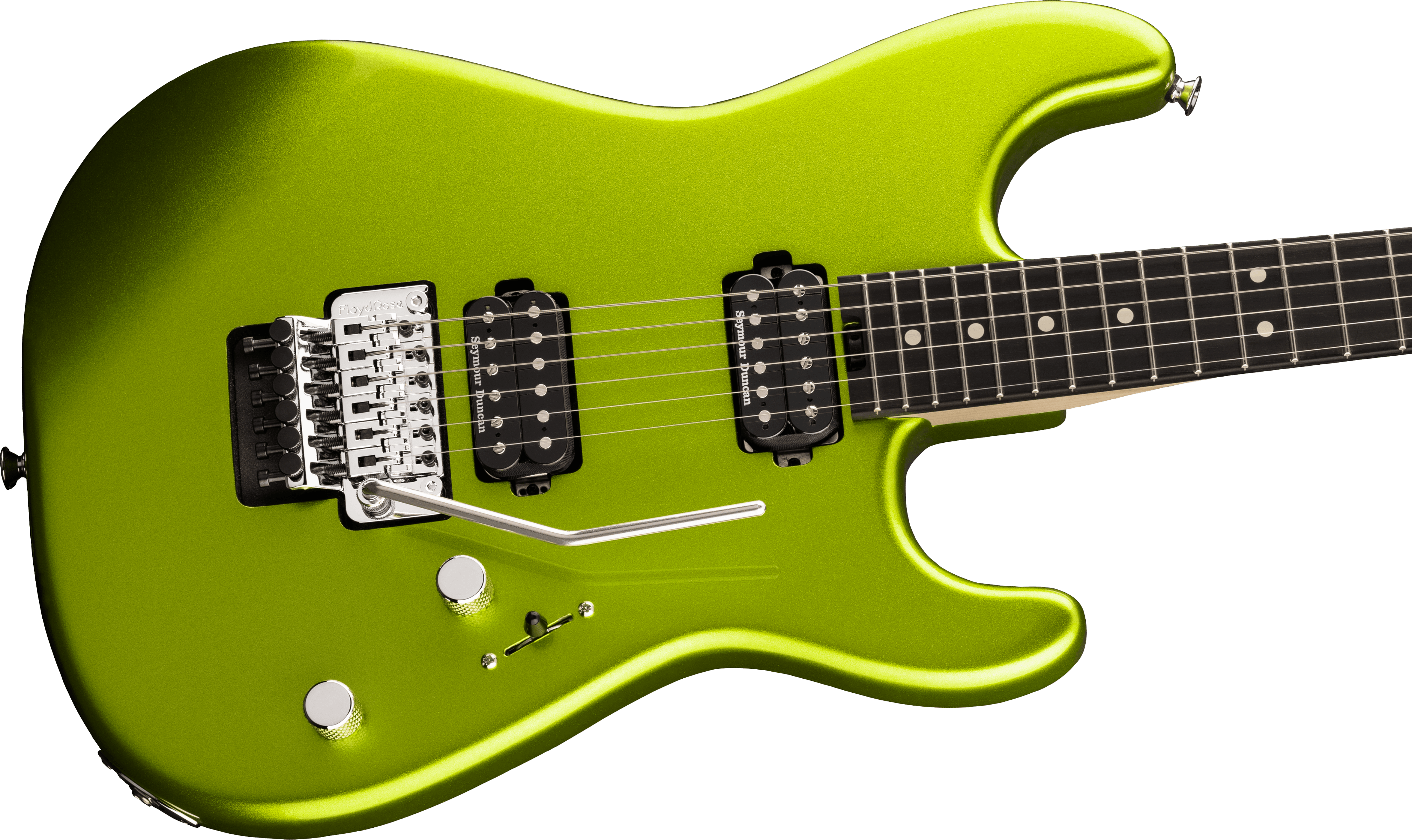Charvel San Dimas Style 1 Hh Fr E Pro-mod Seymour Duncan Eb - Lime Green Metallic - Guitarra eléctrica con forma de str. - Variation 3