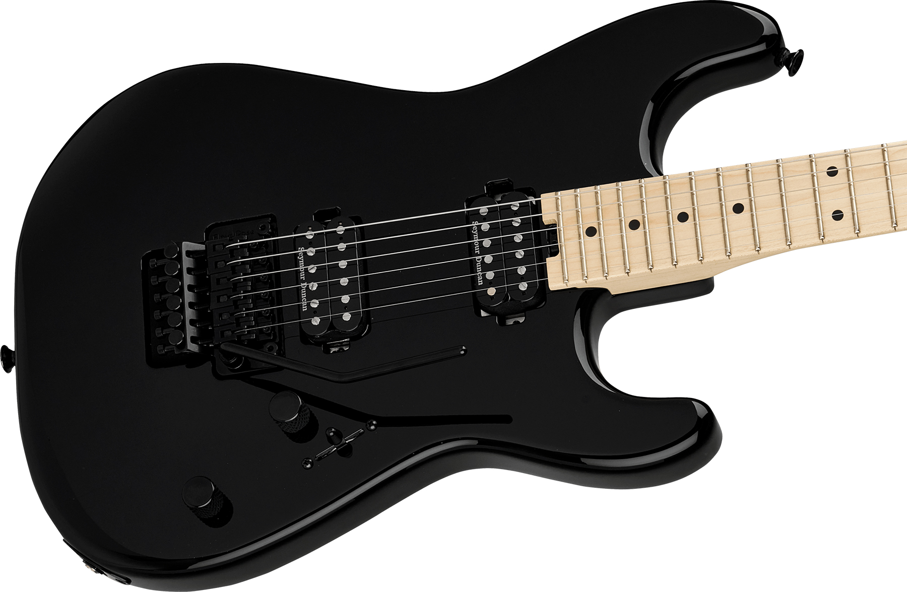 Charvel San Dimas Pro-mod Style 1 Hh Fr Mpl 2h Seymour Duncan Mn - Gloss Black - Guitarra eléctrica con forma de str. - Variation 2