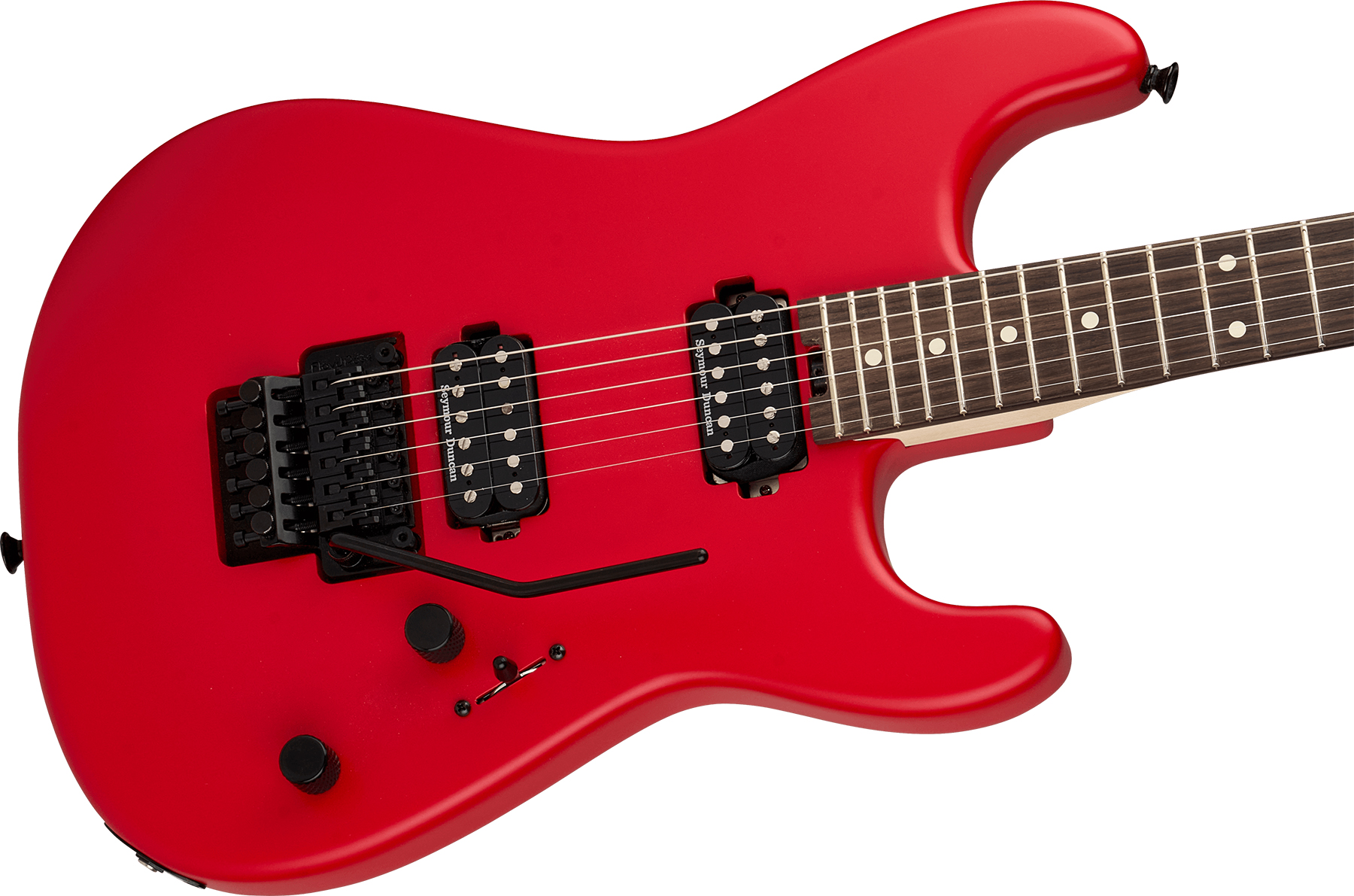 Charvel San Dimas Pro-mod Style 1 Hh Fr Rw 2h Seymour Duncan - Satin Ferrari Red - Guitarra eléctrica con forma de str. - Variation 2