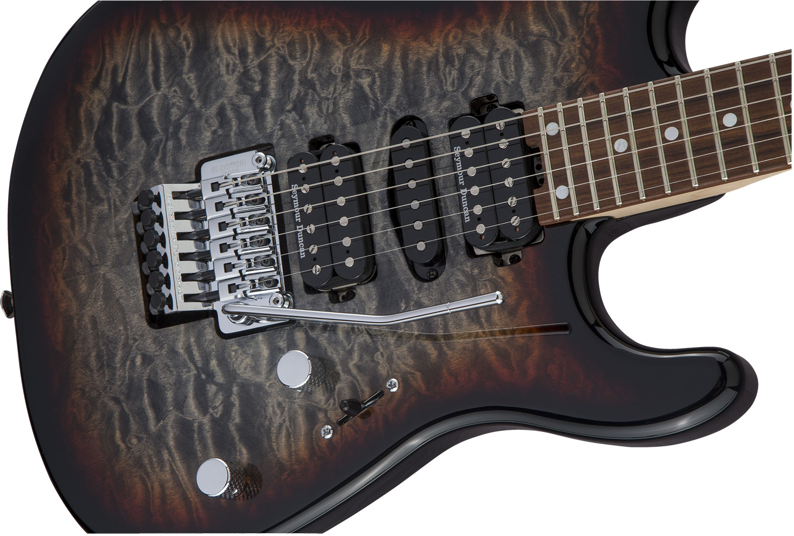 Charvel San Dimas Style 1 Hsh Qm Mj Jap Hsh Seymour Duncan Fr Pf - Midnight Glow - Guitarra eléctrica con forma de str. - Variation 2