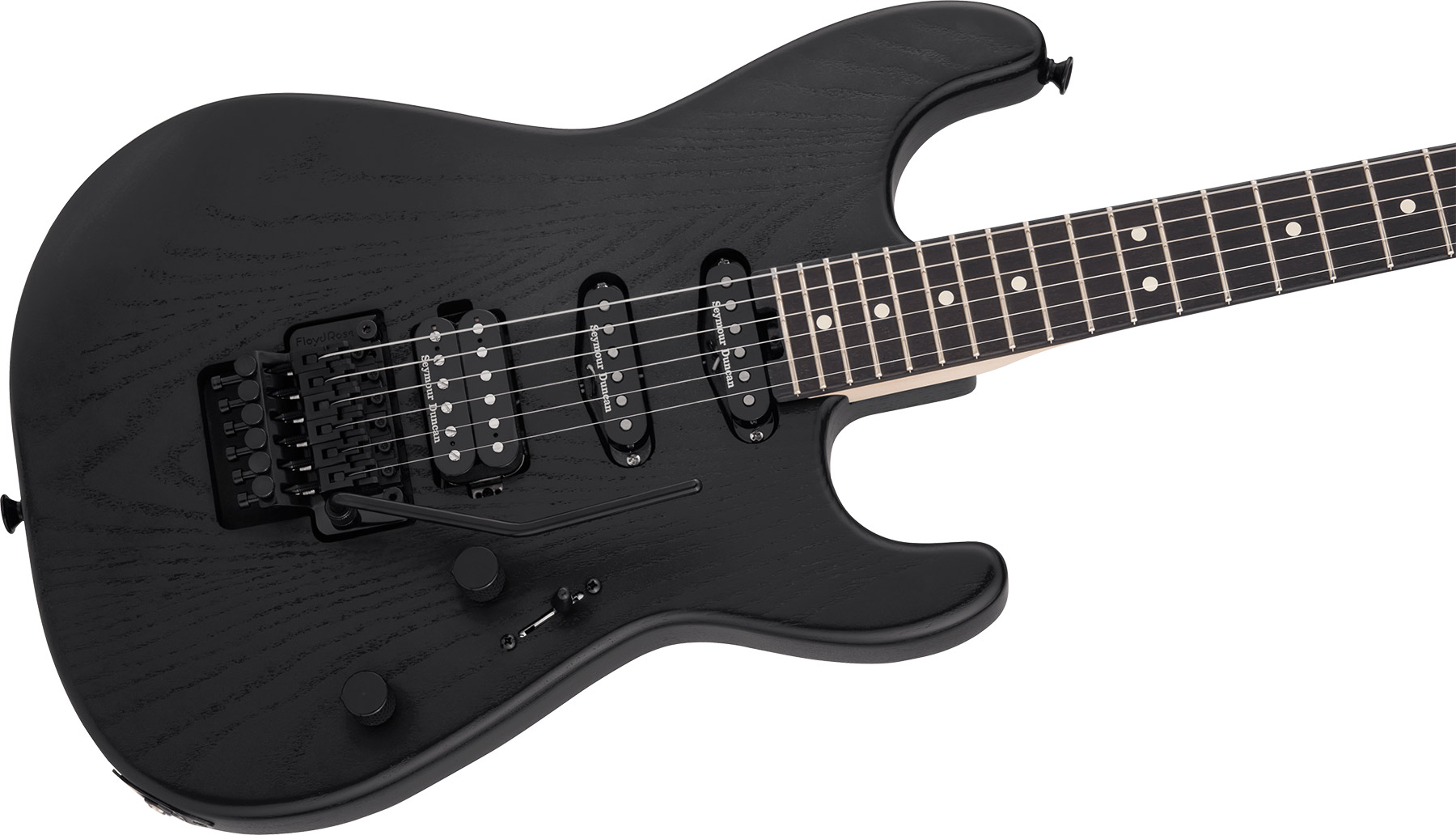 Charvel San Dimas Style 1 Hss Fr E Sassafras  Pro-mod Seymour Duncan Eb - Satin Black - Guitarra eléctrica con forma de str. - Variation 2