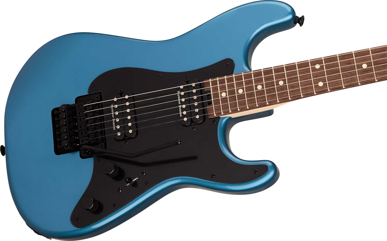 Charvel So-cal Sc1 Style 1 Hh Fr Pro-mod 2h Seymour Duncan Rw - Pelham Blue - Guitarra eléctrica con forma de str. - Variation 2