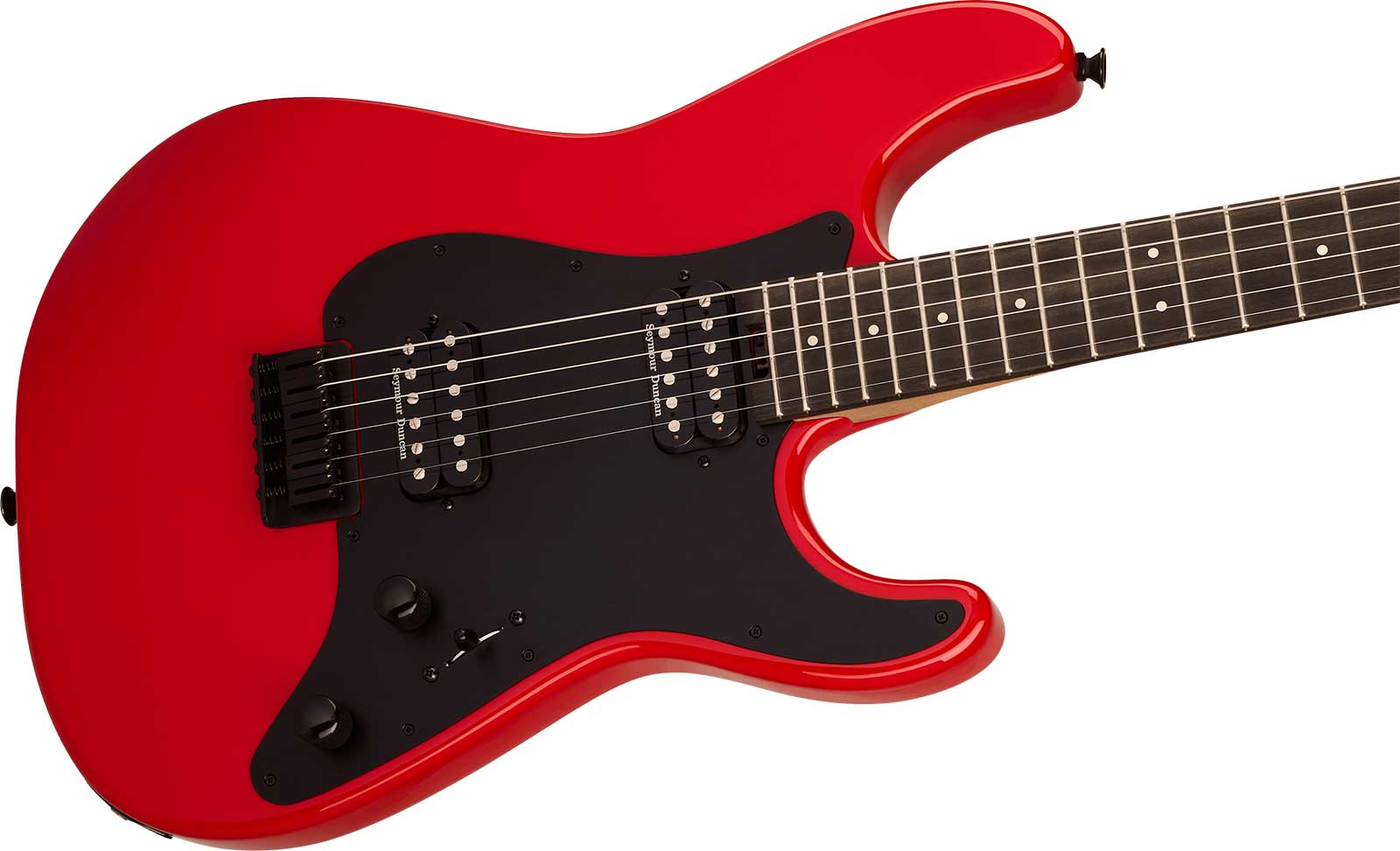 Charvel So-cal Style 1 Hh Pro-mod Plus 2h Seymour Duncan Eb - Ferrari Red - Guitarra eléctrica con forma de str. - Variation 2
