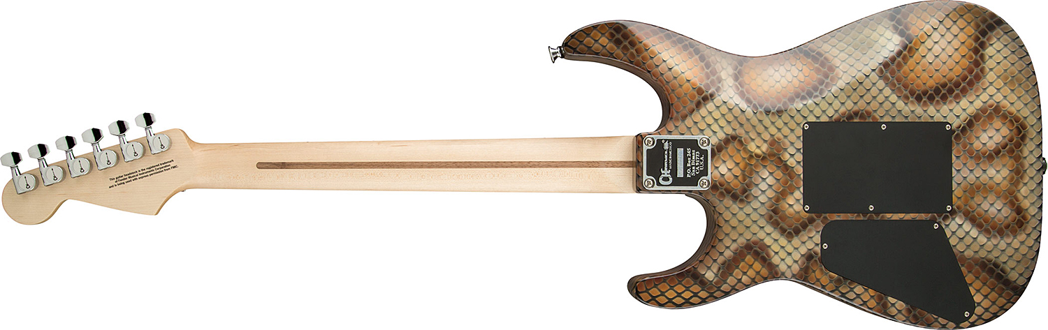 Charvel Warren Demartini Pro-mod Snake Signature Hs Fr Mn - Snakeskin - Guitarra eléctrica con forma de str. - Variation 1