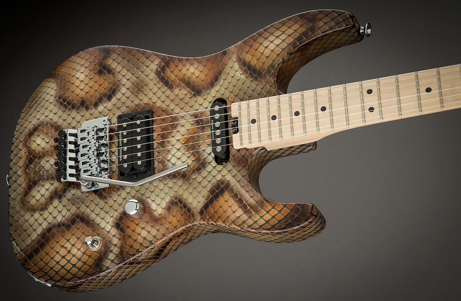 Charvel Warren Demartini Pro-mod Snake Signature Hs Fr Mn - Snakeskin - Guitarra eléctrica con forma de str. - Variation 2