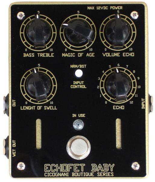 Pedal de reverb / delay / eco Cicognani engineering Boutique Echofet Baby