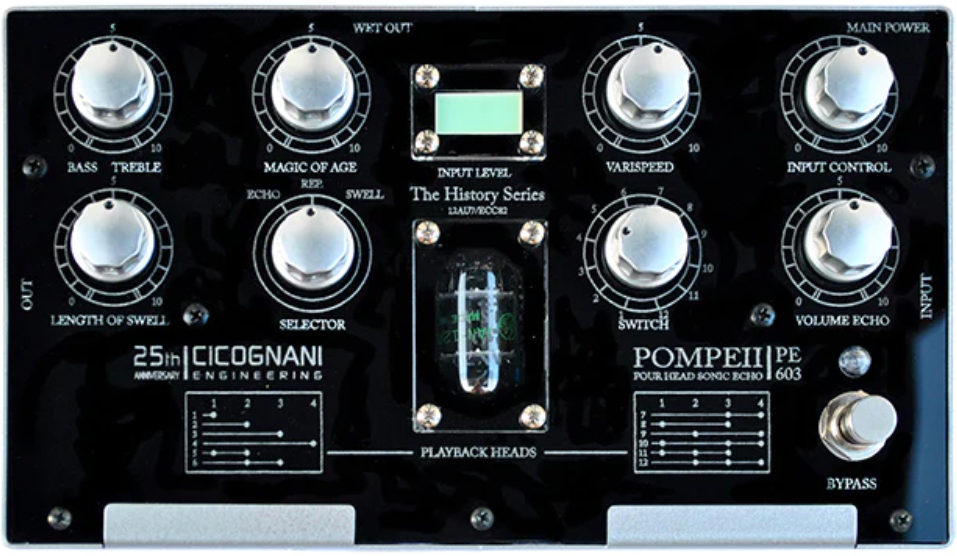 Cicognani Engineering Pompeii Pe603 Four Head Sonic Echo History - Pedal de reverb / delay / eco - Main picture