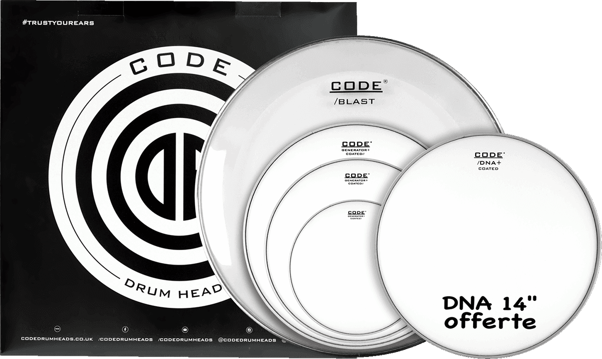 Code Drumheads Full Pack Generator SablÉe 10/12/14/20 + 14