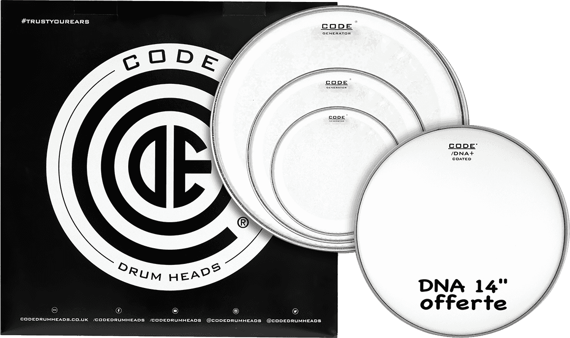 Code Drumheads Pack Transparent Rock + Dna 14 Offerte - Pack de parches - Main picture